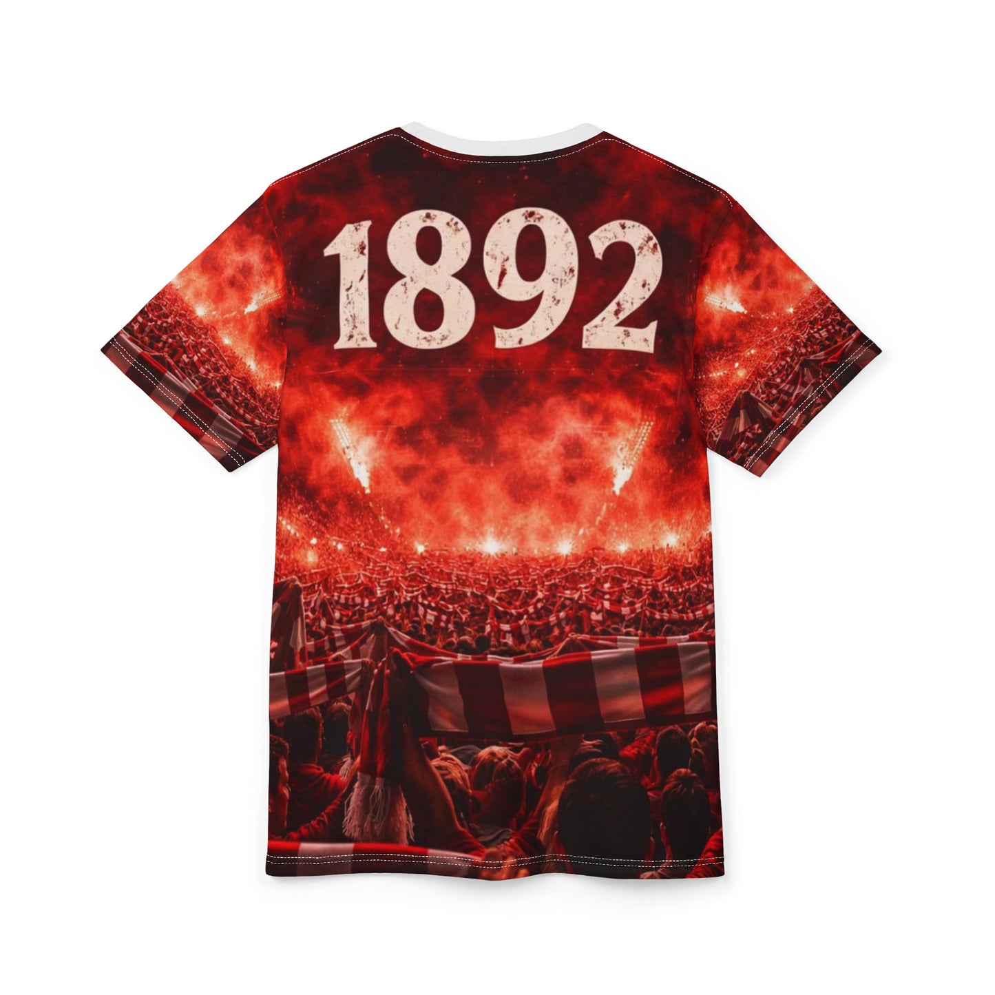 T-Shirt — "You'll Never Walk Alone" Fan Tee (Red Scarf Stadium Design)