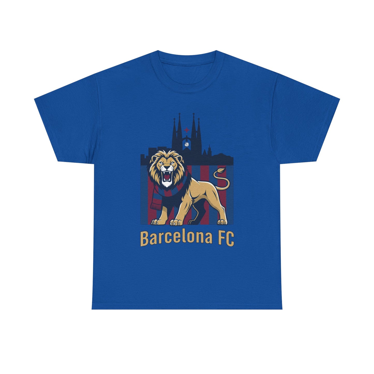 Camiseta del León del FC Barcelona — Camiseta de aficionado al fútbol con gráfico de la Sagrada Familia
