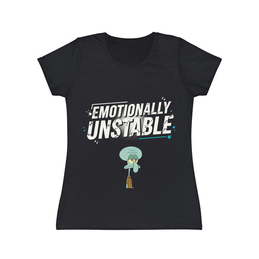 Emotionally Unstable T-Shirt — Funny Squidward Graphic Tee for Women