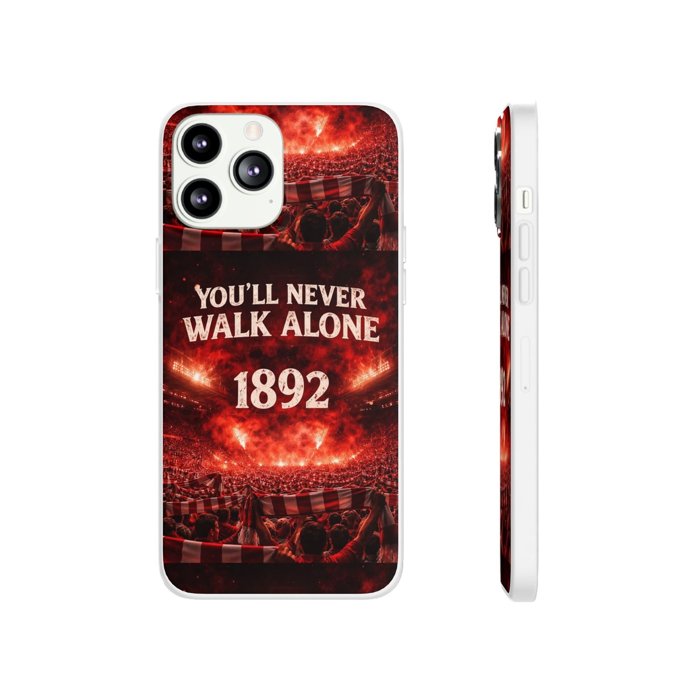 Funda flexible para teléfono «You'll Never Walk Alone 1892» para aficionados al fútbol