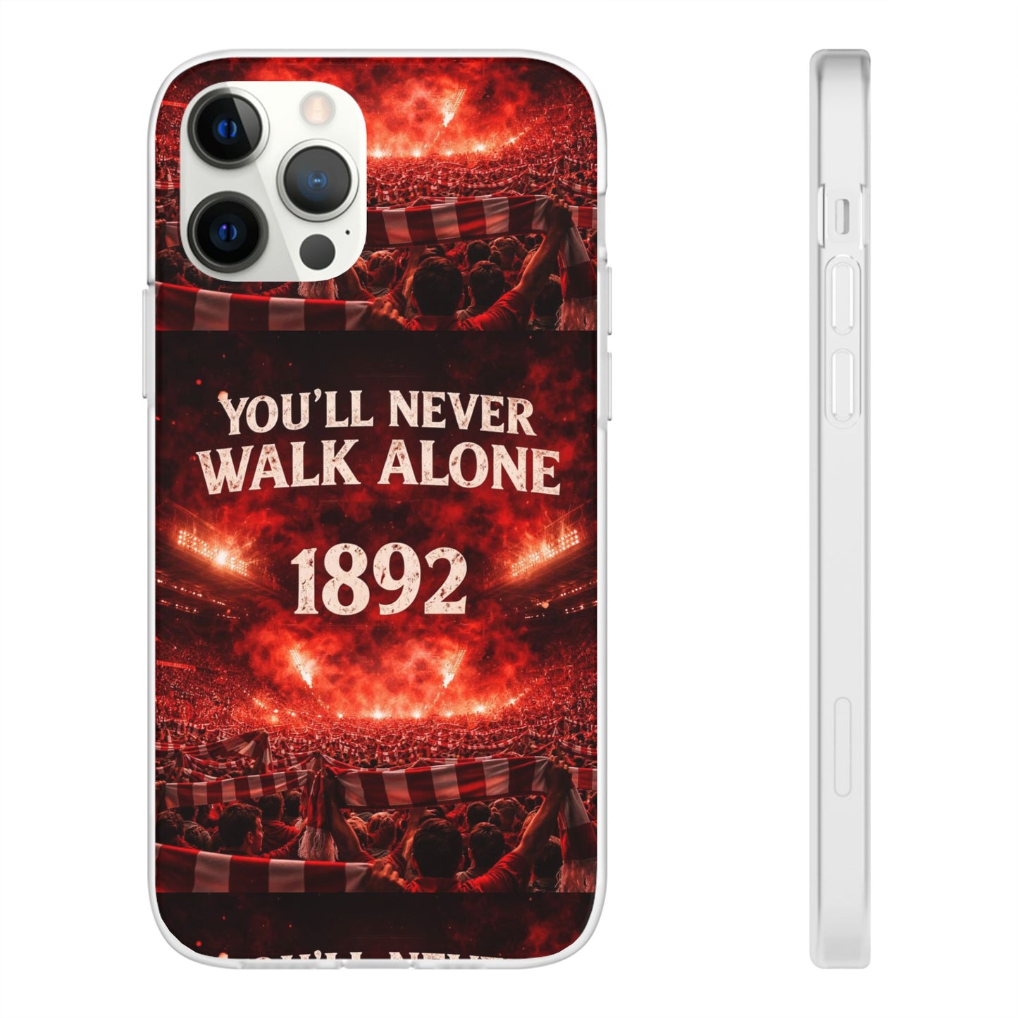 Funda flexible para teléfono «You'll Never Walk Alone 1892» para aficionados al fútbol
