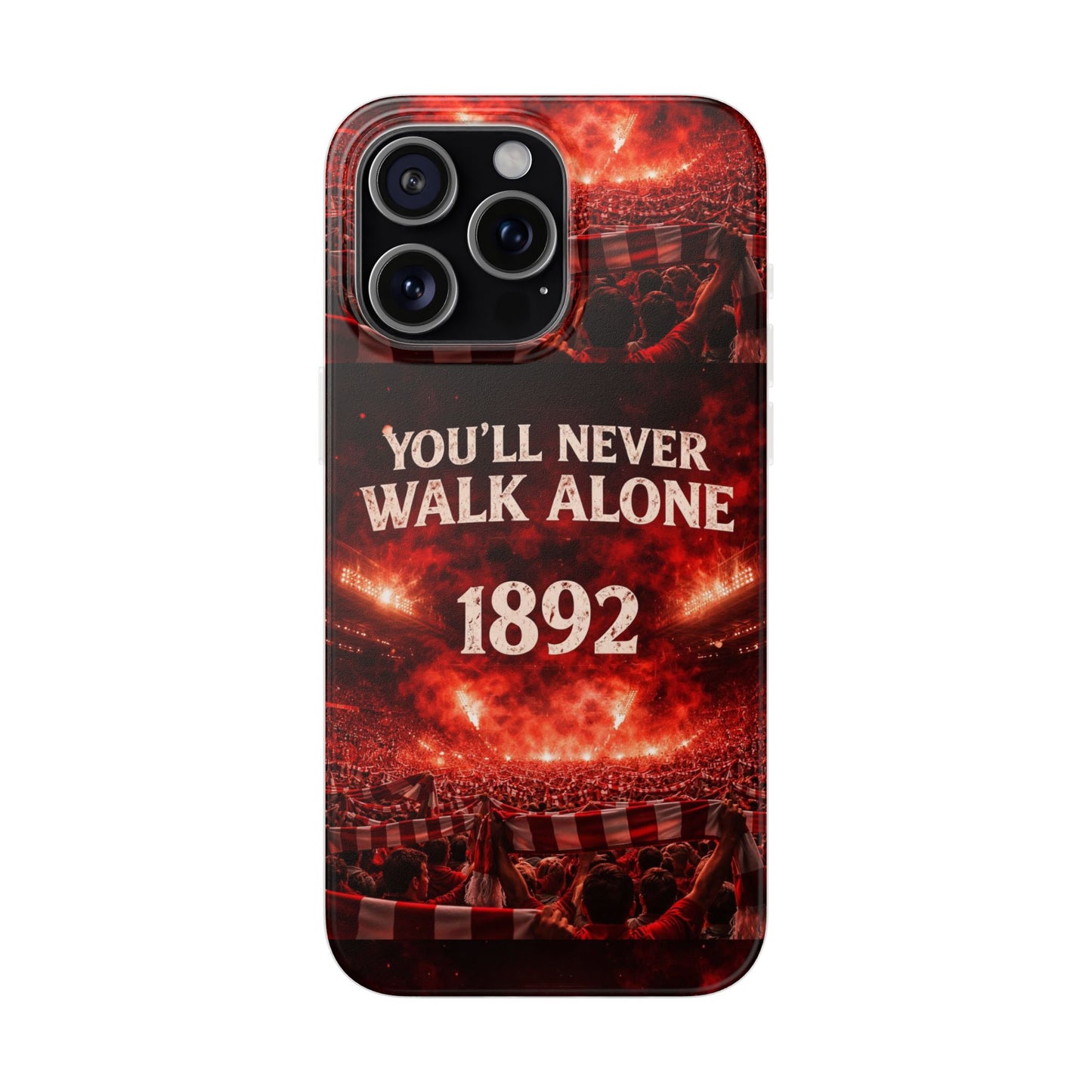 Funda flexible para teléfono «You'll Never Walk Alone 1892» para aficionados al fútbol