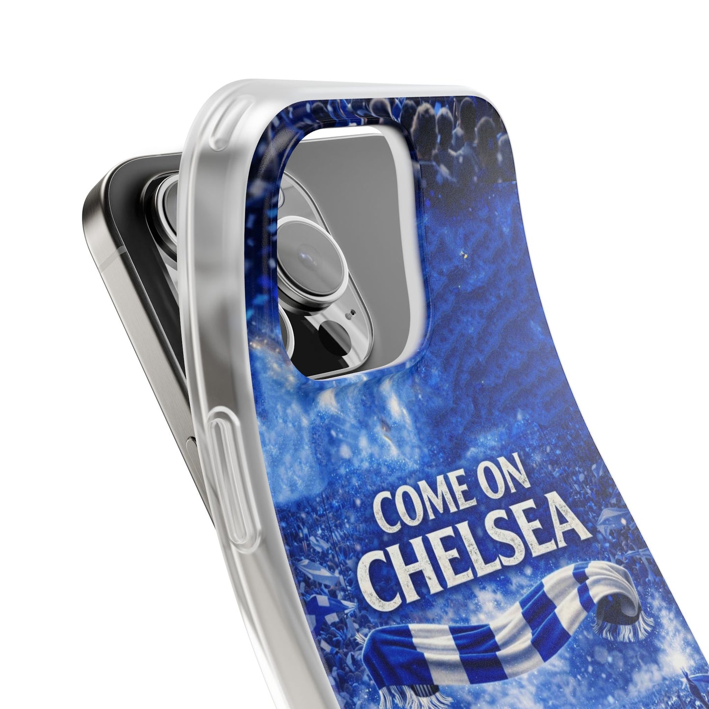 Chelsea Football Phone Case — “Come On Chelsea” Blue Fan Flexi Case