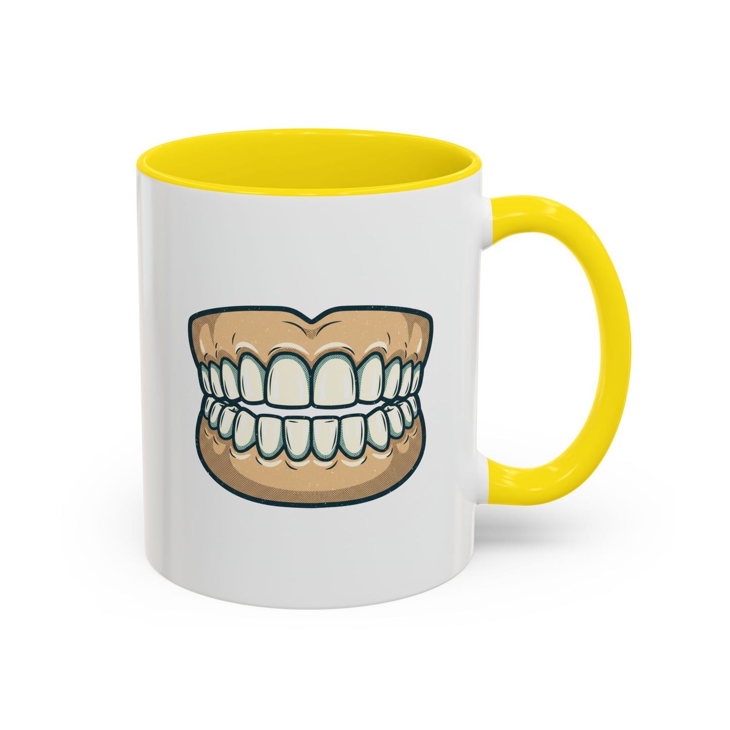 Taza de café "Dentaduras que rechinan" — Divertida taza con ilustración dental