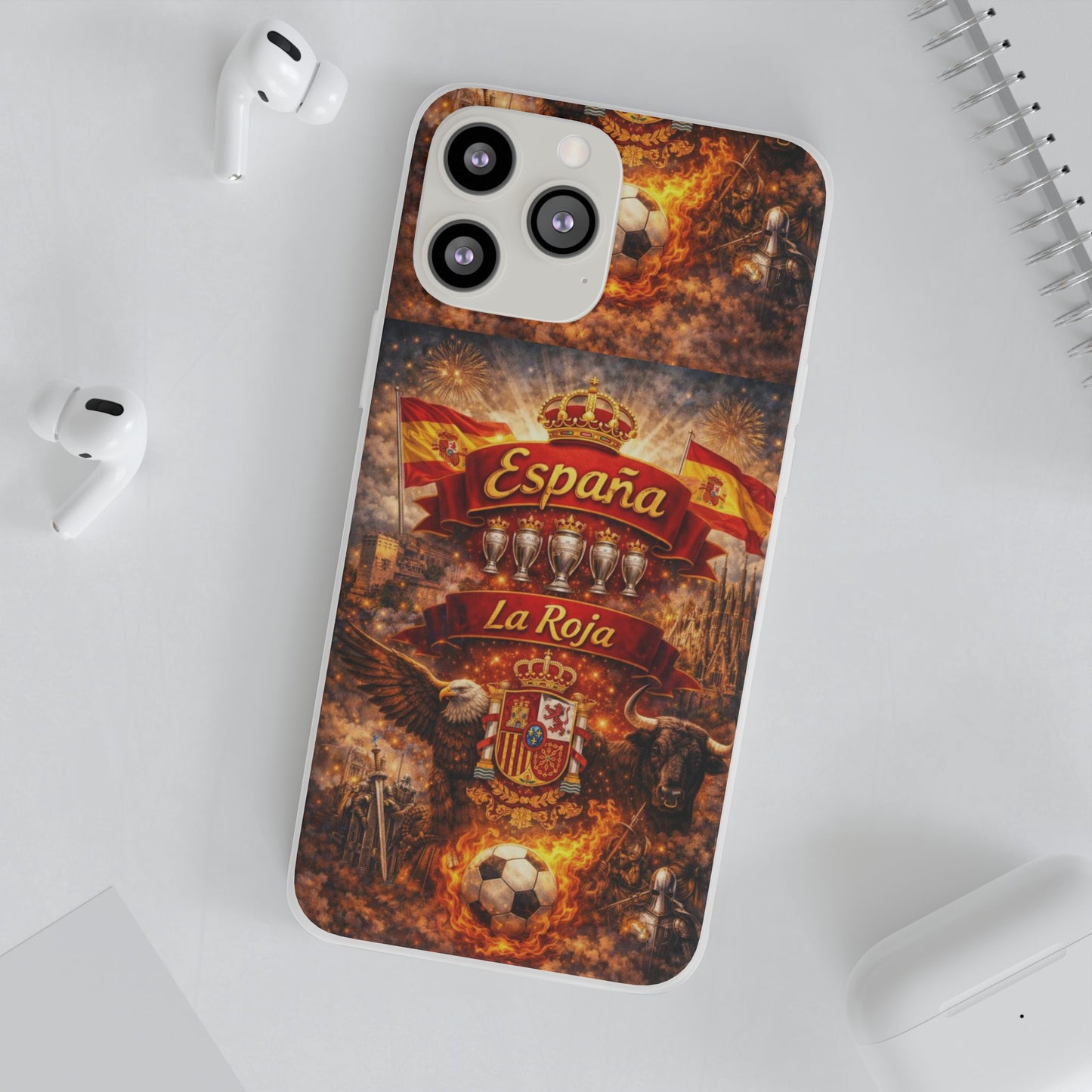 Spain La Roja Soccer Phone Case — España Football Flexi Case