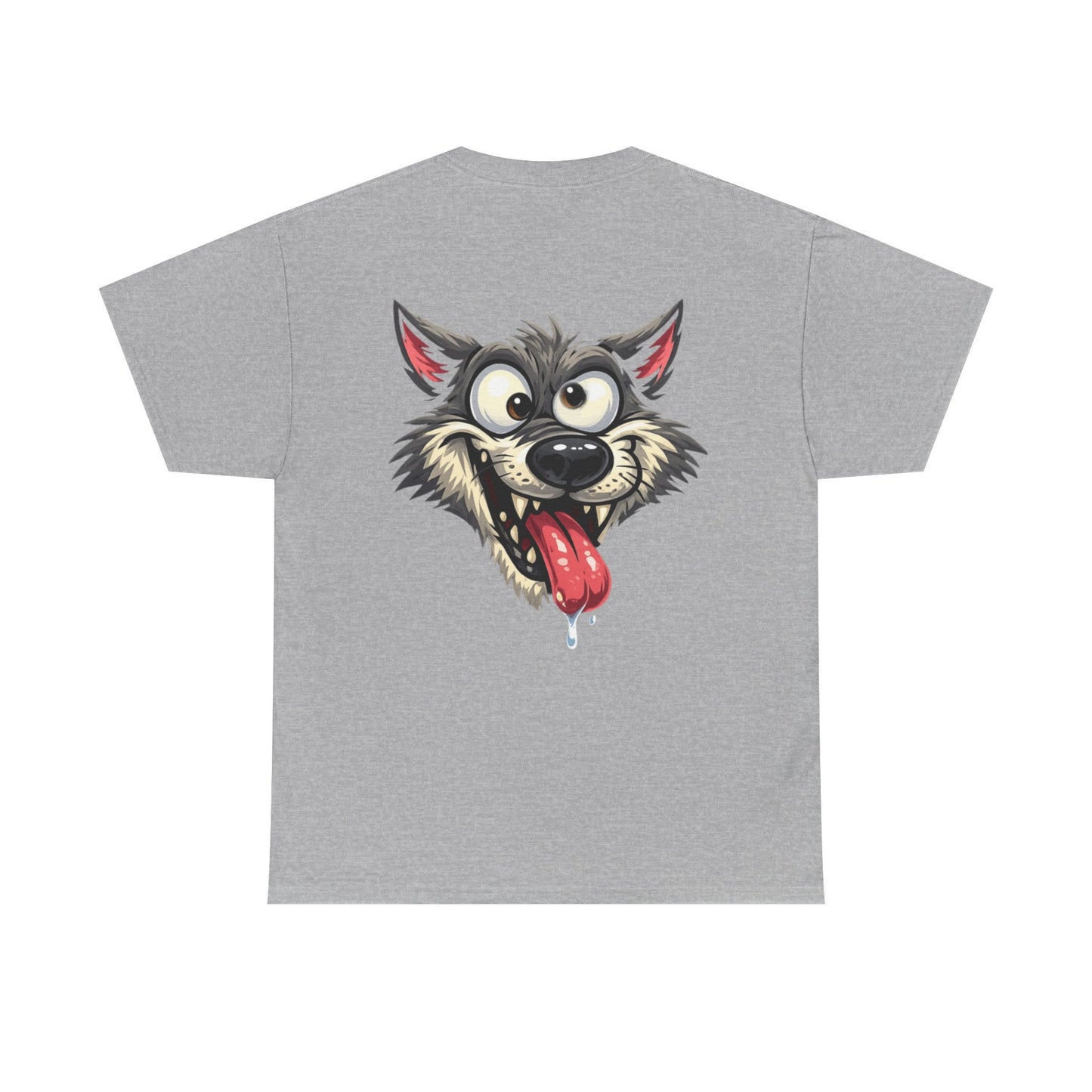 Camiseta gráfica: “Todo lo que hago es dormir y trabajar, y aun así estoy cansado y sin blanca” con diseño de espalda de Lobo Loco