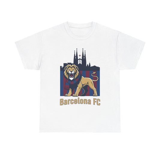 Camiseta del León del FC Barcelona — Camiseta de aficionado al fútbol con gráfico de la Sagrada Familia