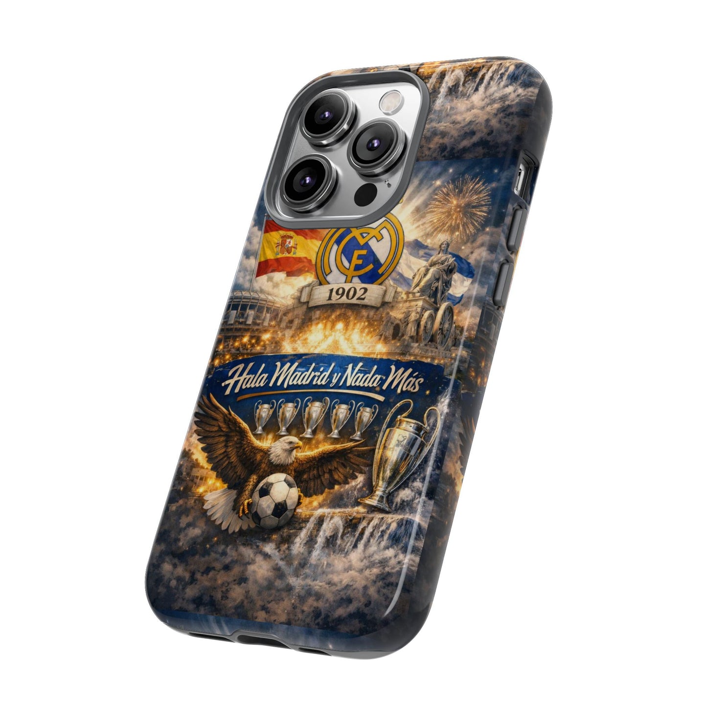 Funda para teléfono Real Madrid – Funda protectora de fútbol "Hala Madrid y Nada Más"