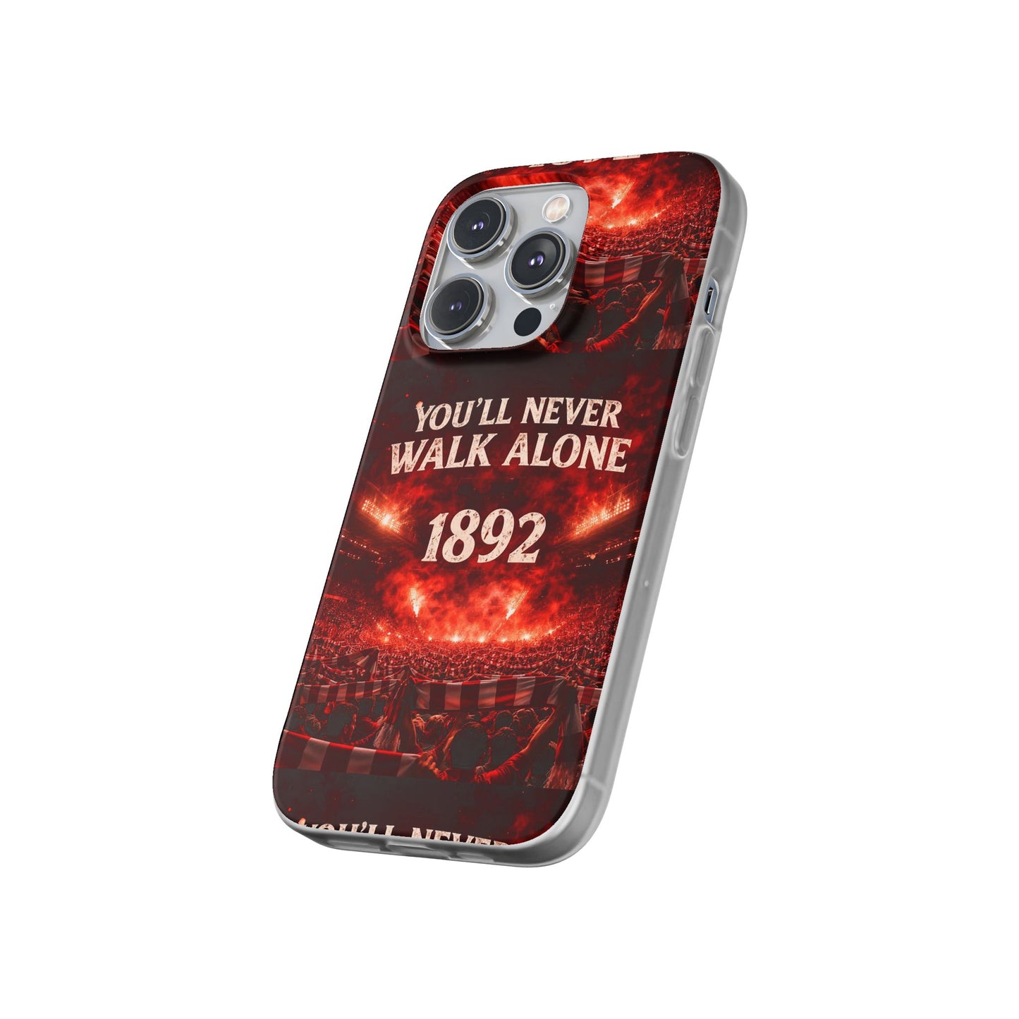 Funda flexible para teléfono «You'll Never Walk Alone 1892» para aficionados al fútbol