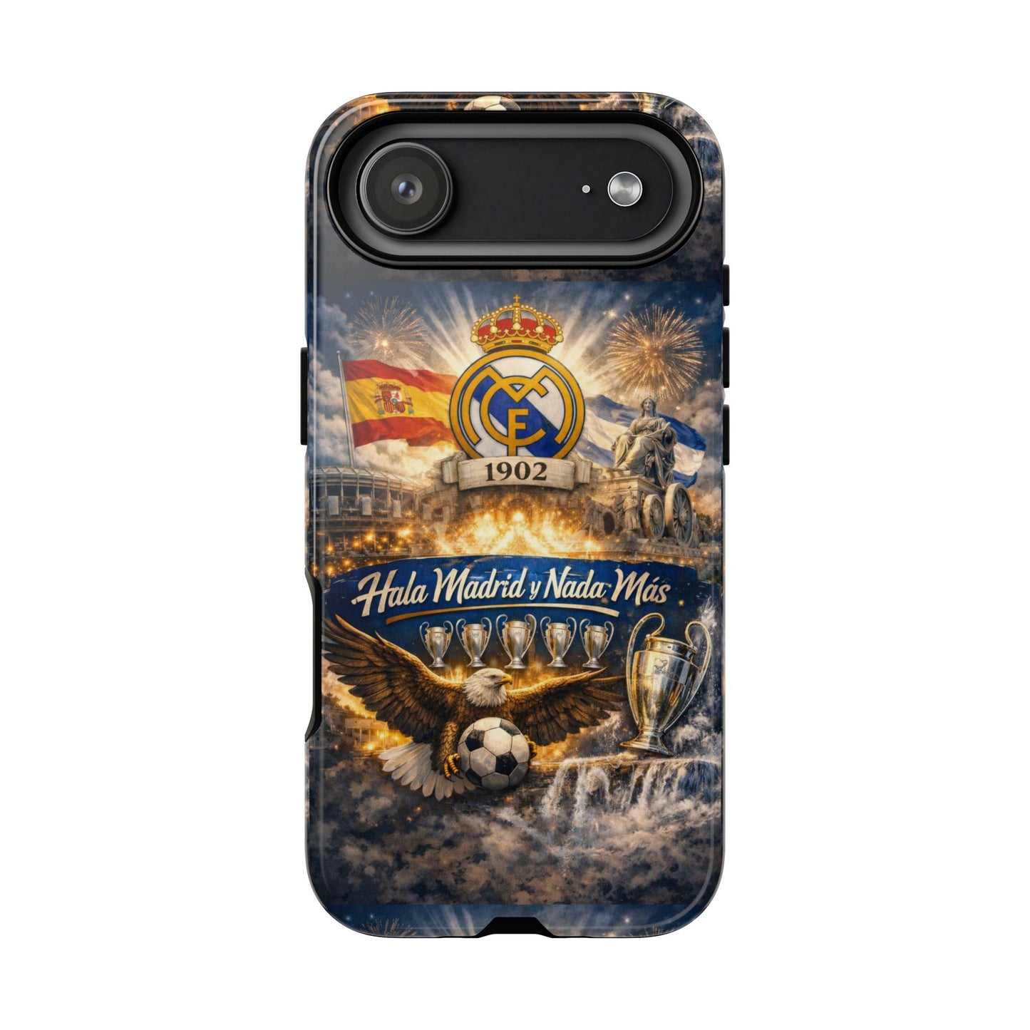 Funda para teléfono Real Madrid – Funda protectora de fútbol "Hala Madrid y Nada Más"