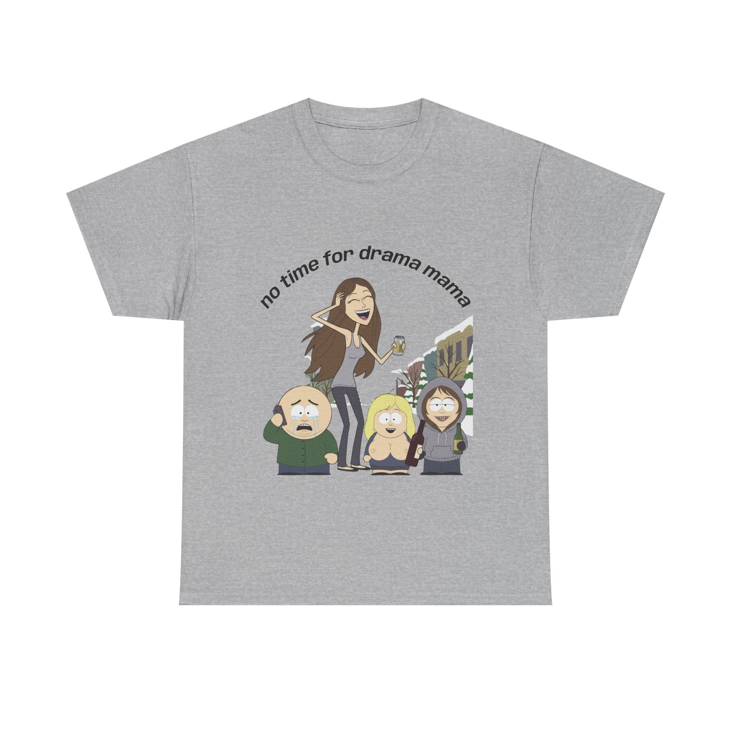 Camiseta con retrato familiar al estilo de South Park