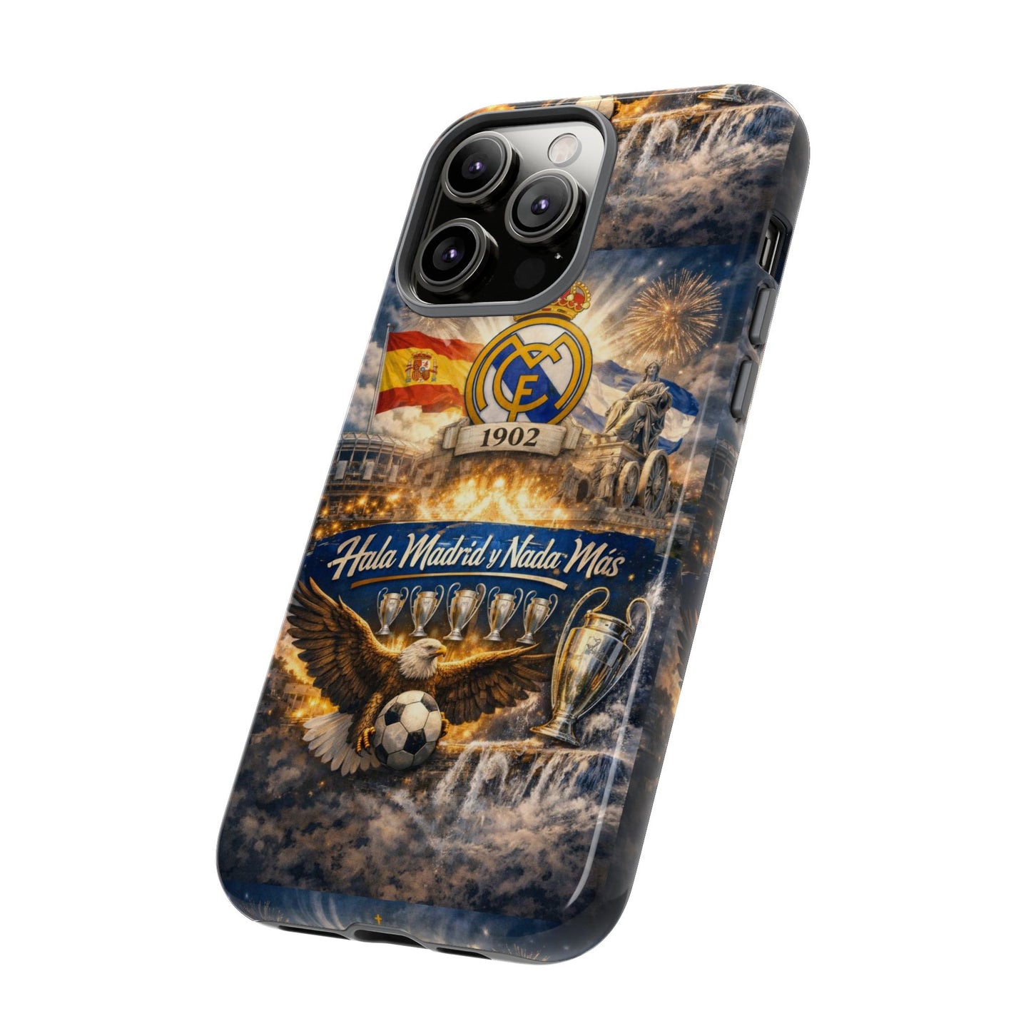 Funda para teléfono Real Madrid – Funda protectora de fútbol "Hala Madrid y Nada Más"