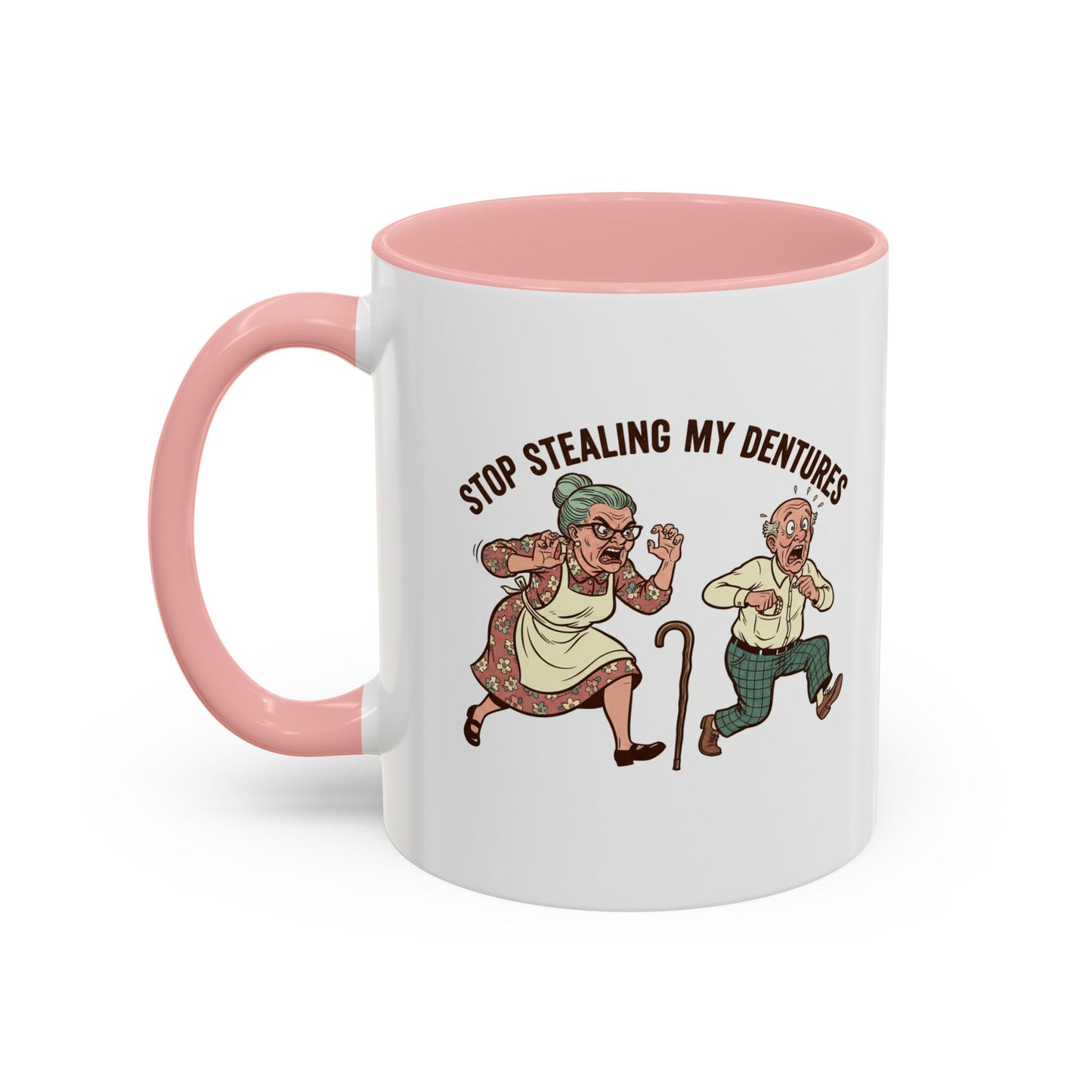Taza de café "Dentaduras que rechinan" — Divertida taza con ilustración dental