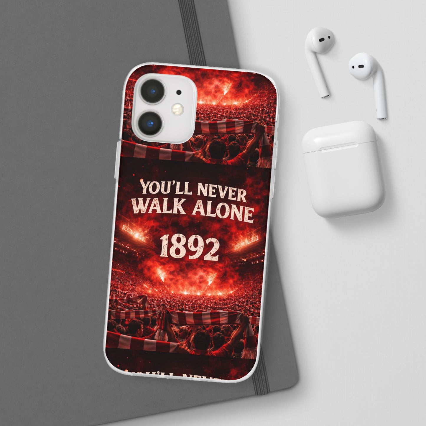 Funda flexible para teléfono «You'll Never Walk Alone 1892» para aficionados al fútbol