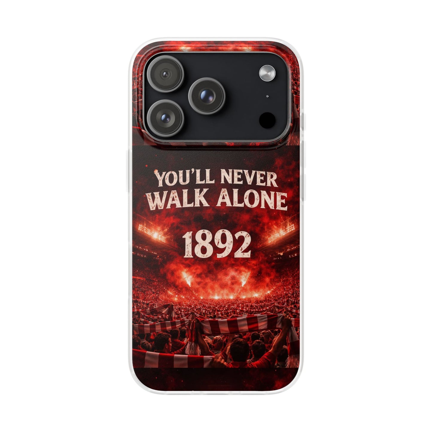 Funda flexible para teléfono «You'll Never Walk Alone 1892» para aficionados al fútbol