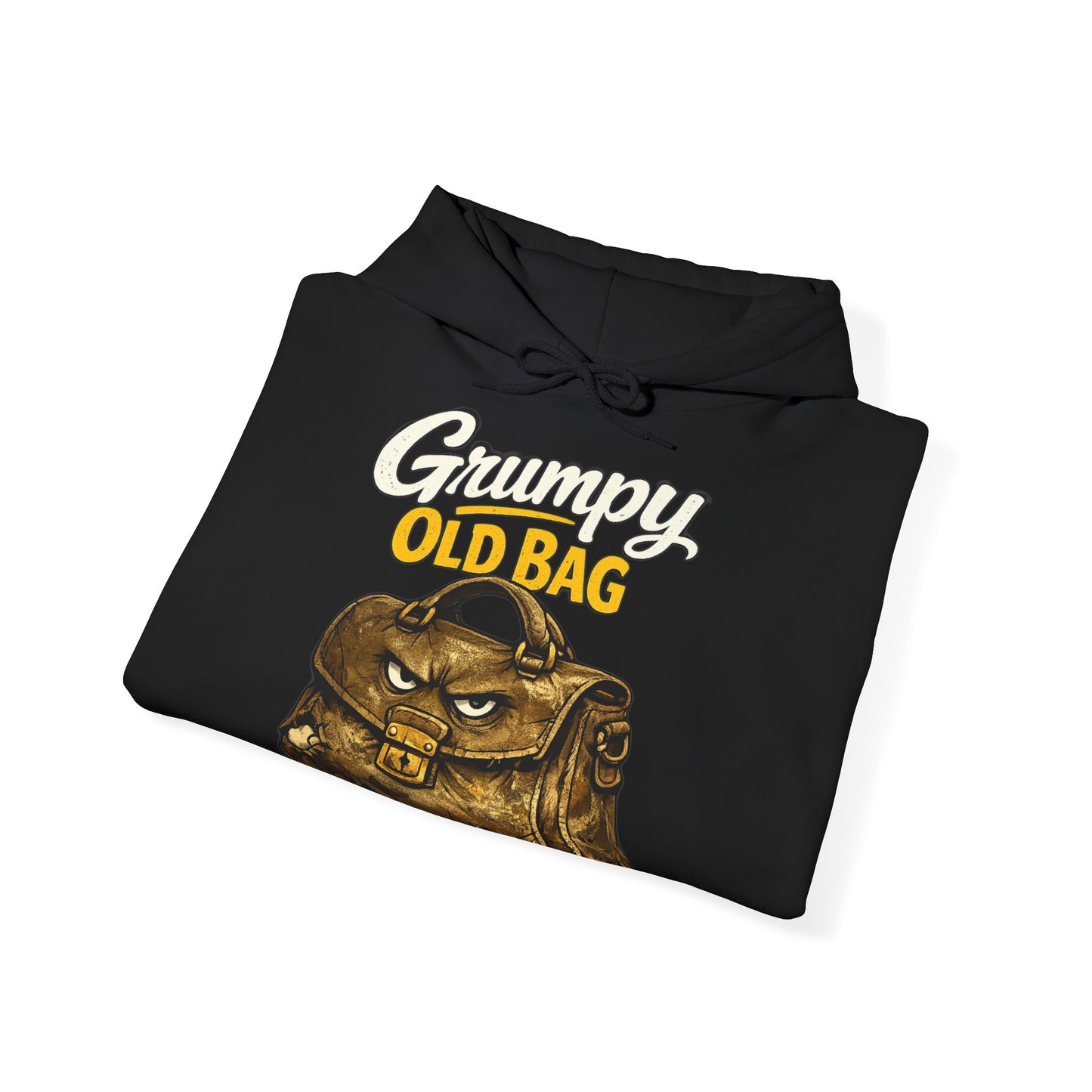 Bolso de cuero vintage con capucha y estampado "Old Bag": un divertido regalo de viaje retro