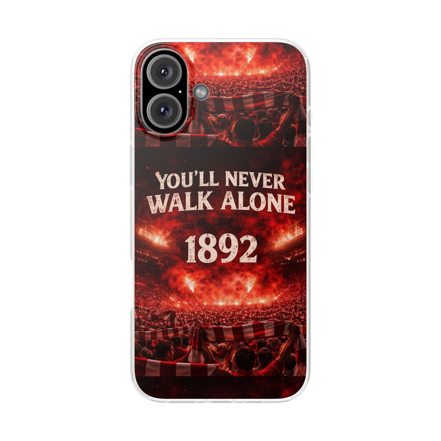 Funda flexible para teléfono «You'll Never Walk Alone 1892» para aficionados al fútbol