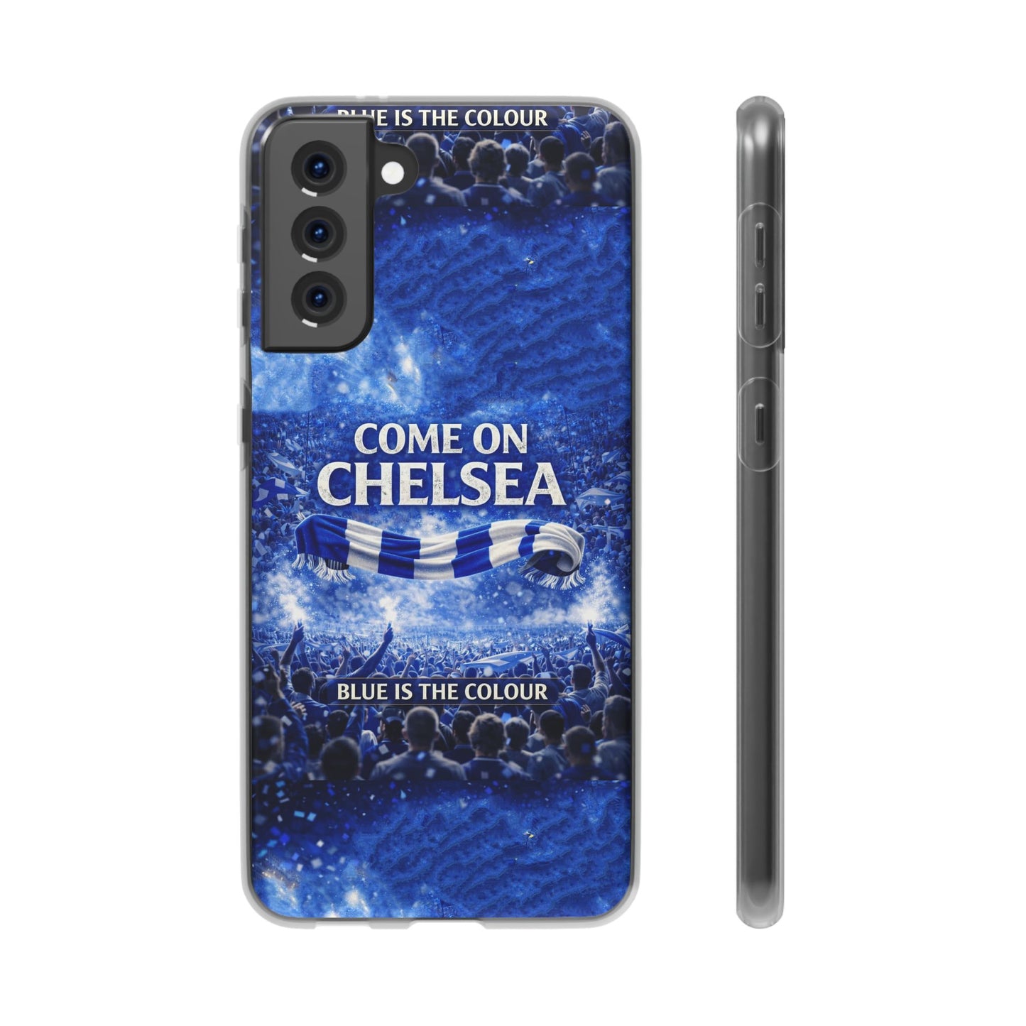 Chelsea Football Phone Case — “Come On Chelsea” Blue Fan Flexi Case