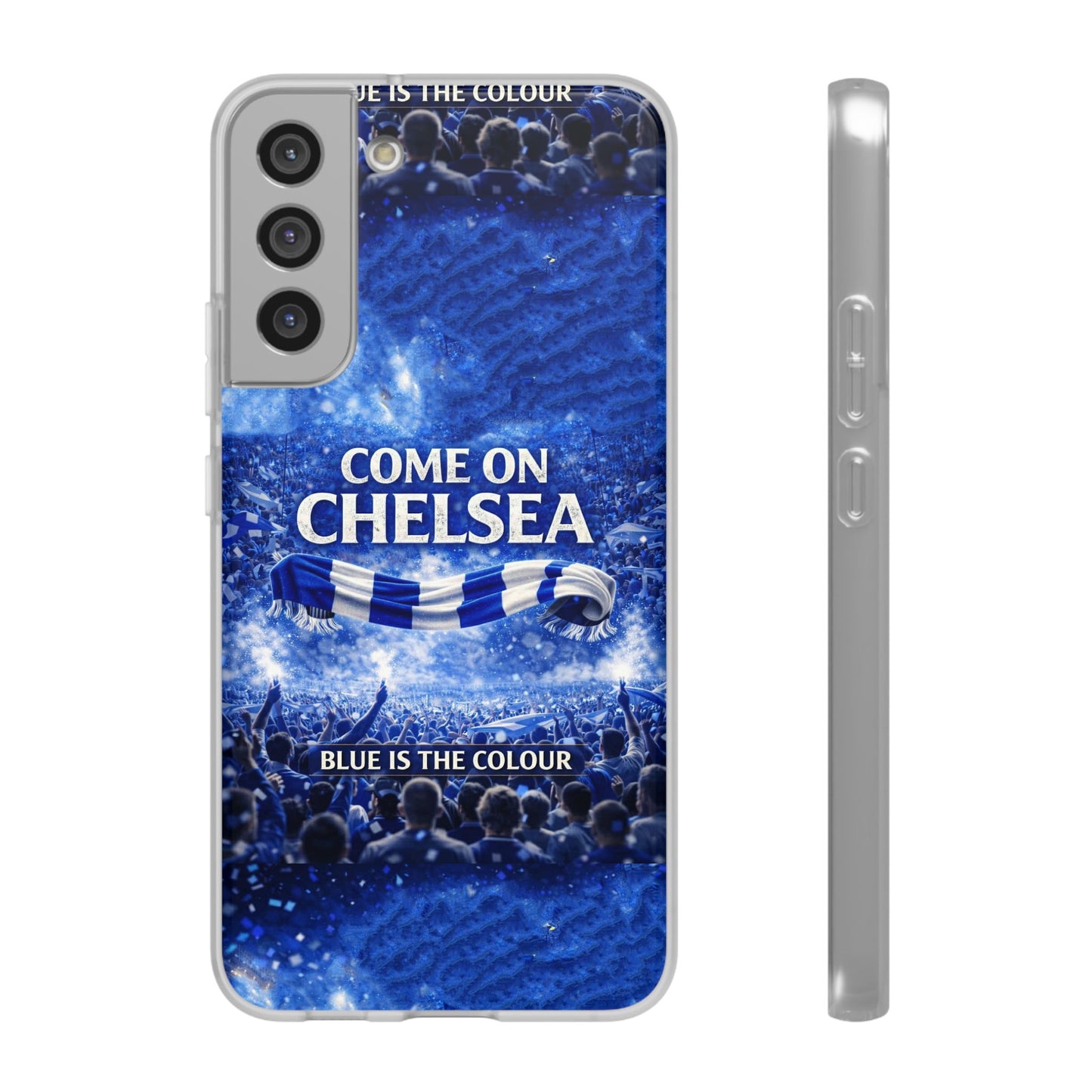 Chelsea Football Phone Case — “Come On Chelsea” Blue Fan Flexi Case