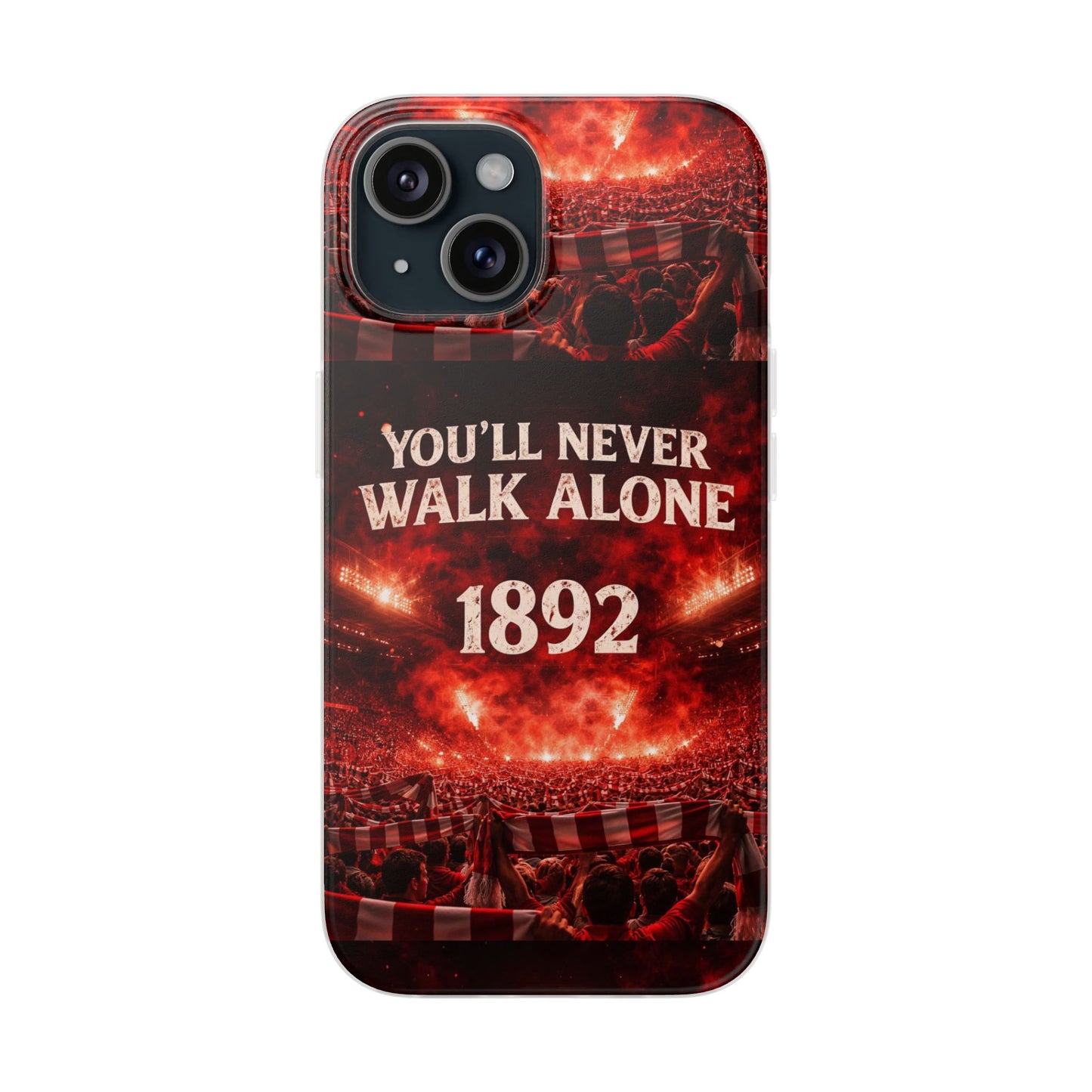 Funda flexible para teléfono «You'll Never Walk Alone 1892» para aficionados al fútbol