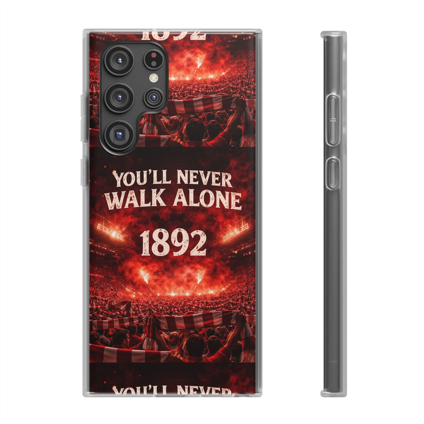 Funda flexible para teléfono «You'll Never Walk Alone 1892» para aficionados al fútbol