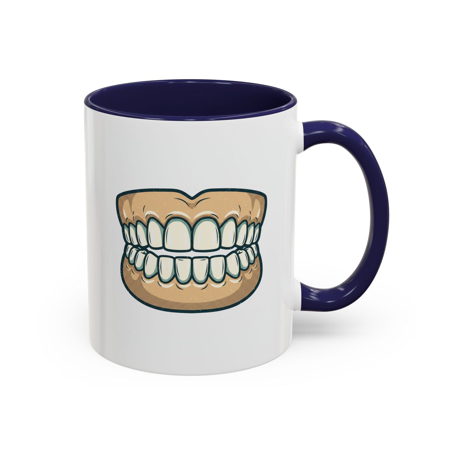 Taza de café "Dentaduras que rechinan" — Divertida taza con ilustración dental