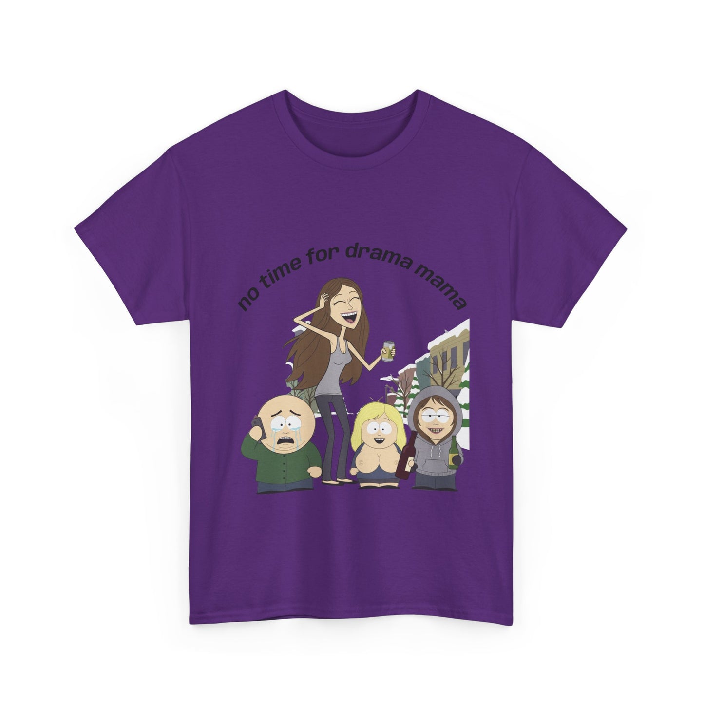 Camiseta con retrato familiar al estilo de South Park