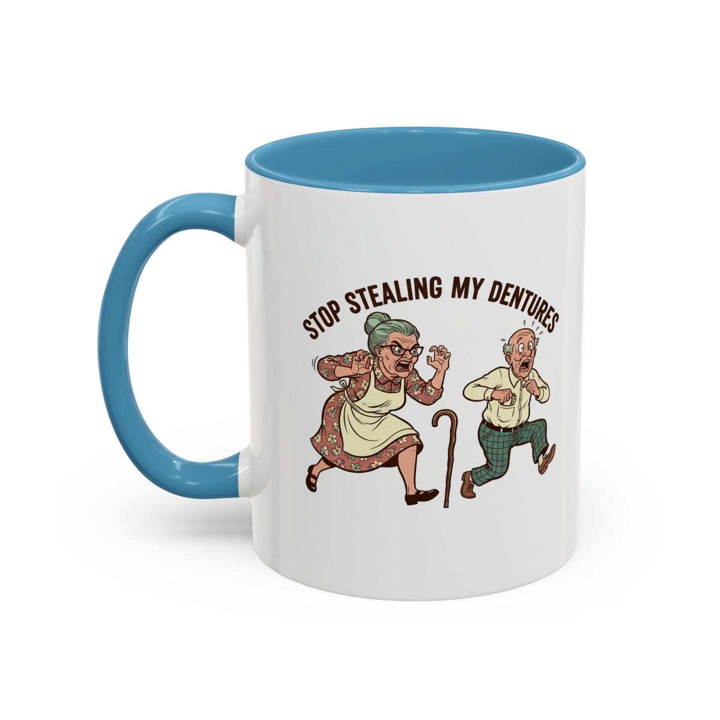 Taza de café "Dentaduras que rechinan" — Divertida taza con ilustración dental