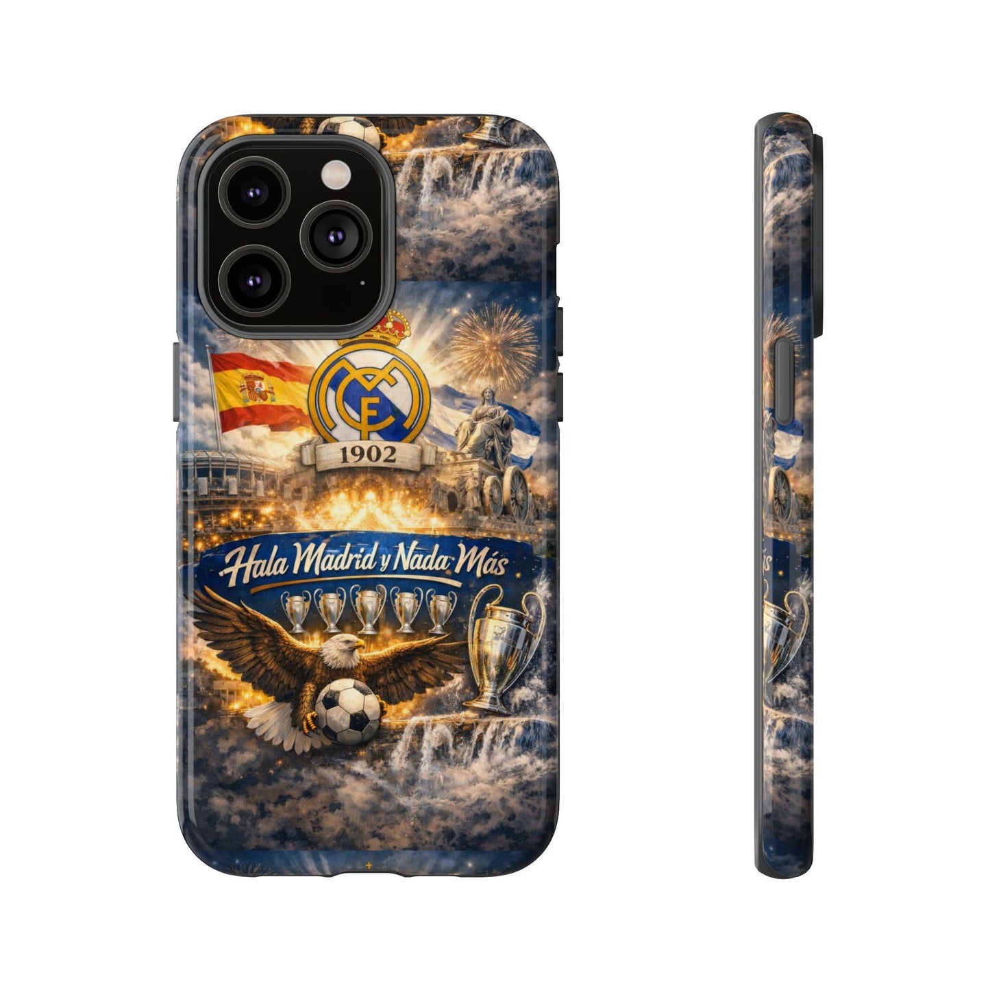 Funda para teléfono Real Madrid – Funda protectora de fútbol "Hala Madrid y Nada Más"