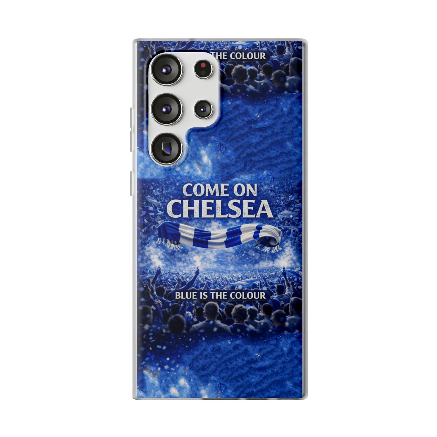 Chelsea Football Phone Case — “Come On Chelsea” Blue Fan Flexi Case
