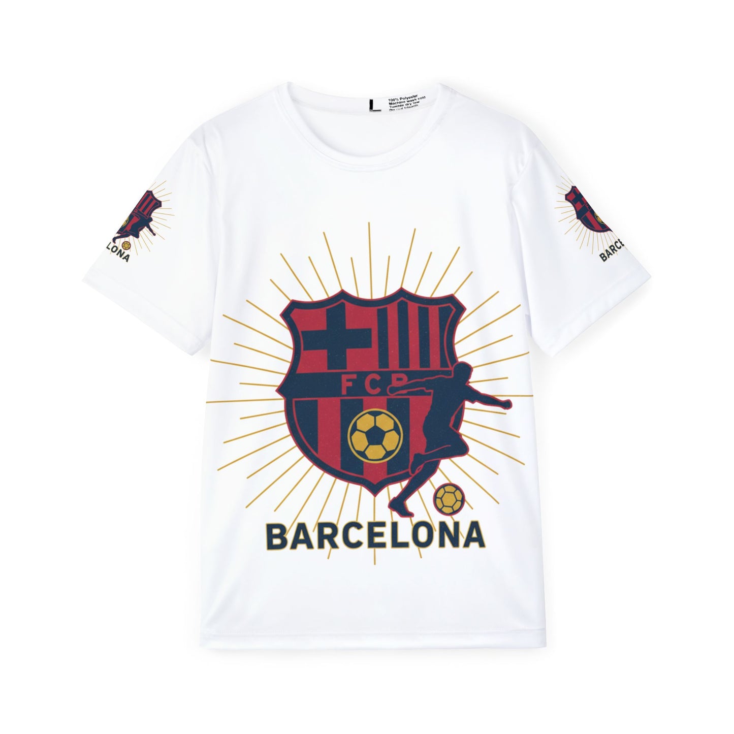 Barcelona Soccer Jersey — Men’s Football Tee with Crest & Player Silhouette