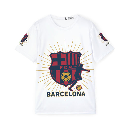 Barcelona Soccer Jersey — Men’s Football Tee with Crest & Player Silhouette
