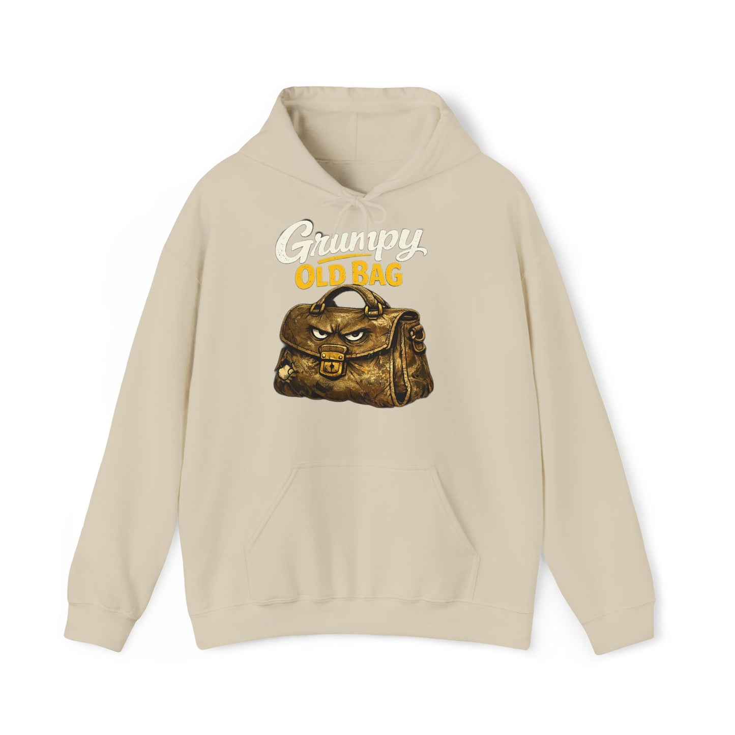 Bolso de cuero vintage con capucha y estampado "Old Bag": un divertido regalo de viaje retro