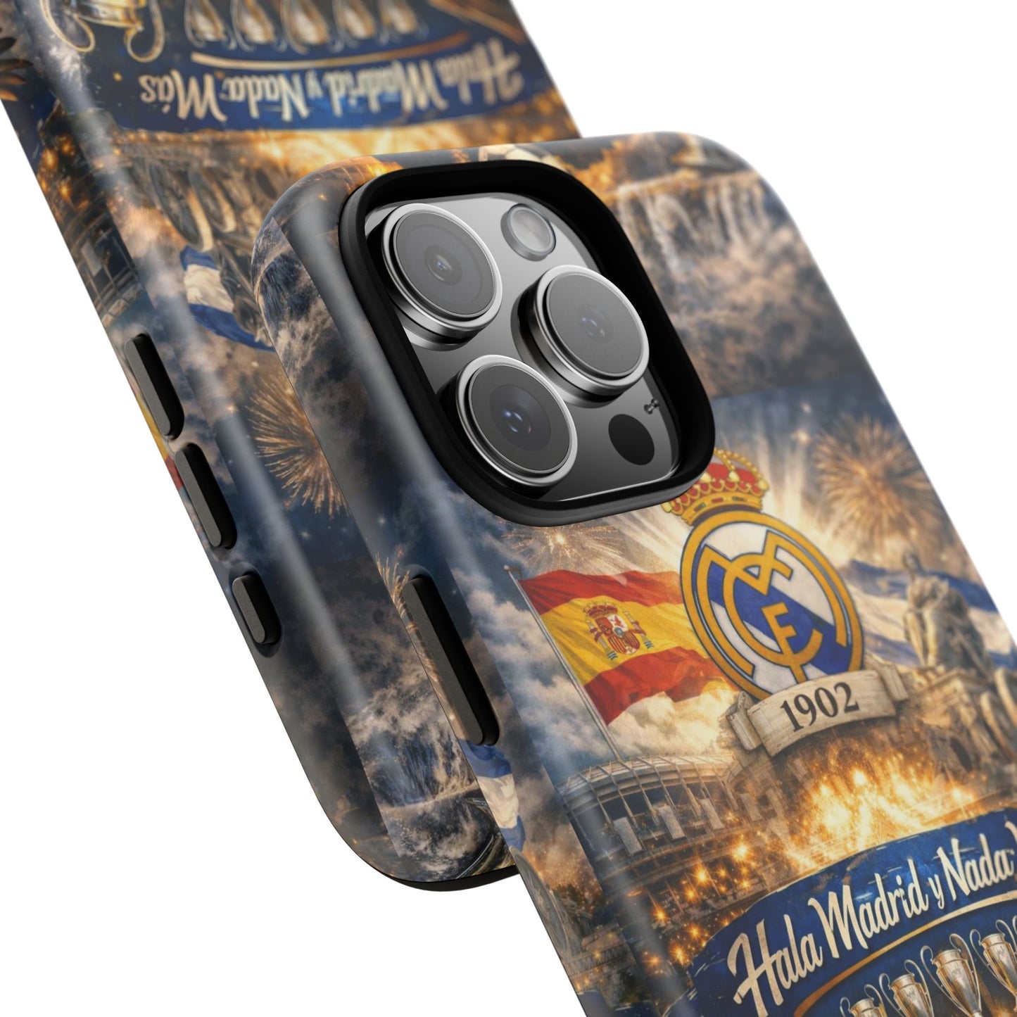 Funda para teléfono Real Madrid – Funda protectora de fútbol "Hala Madrid y Nada Más"