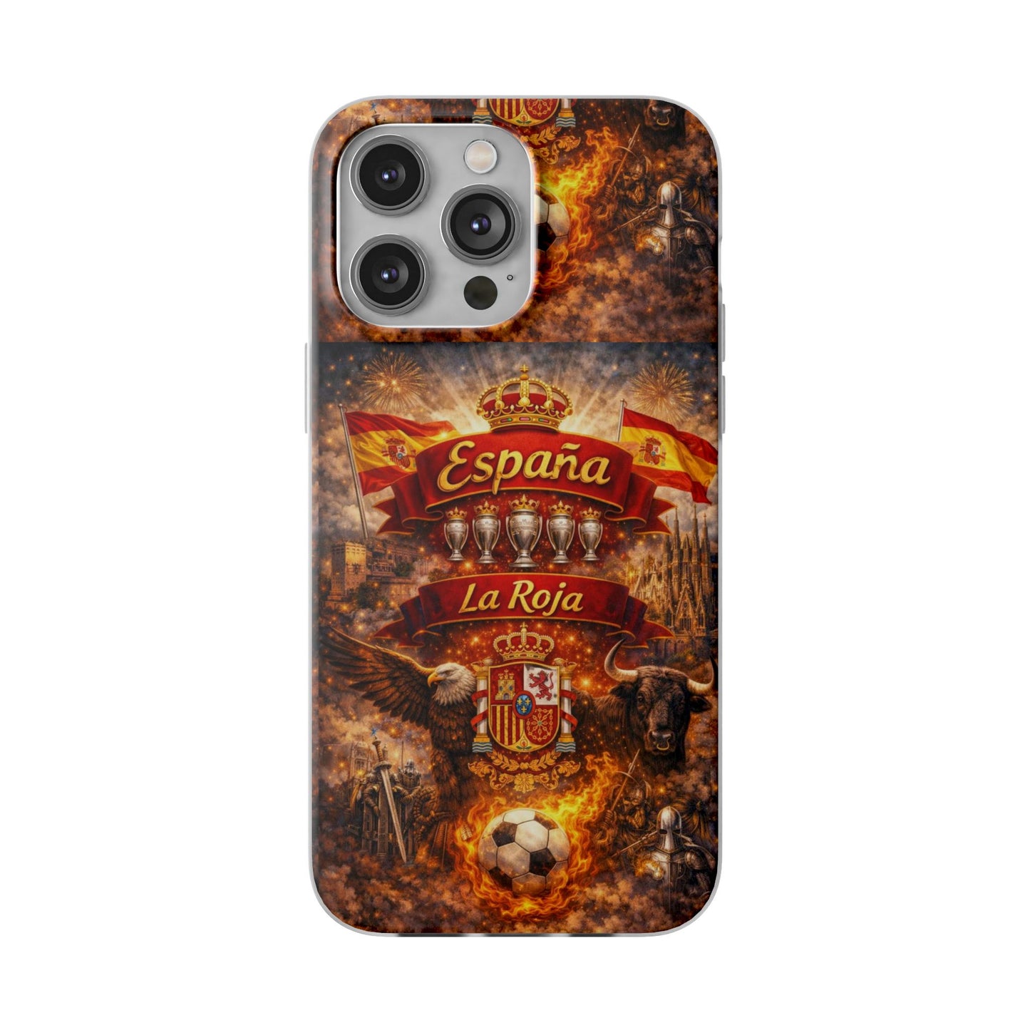Spain La Roja Soccer Phone Case — España Football Flexi Case