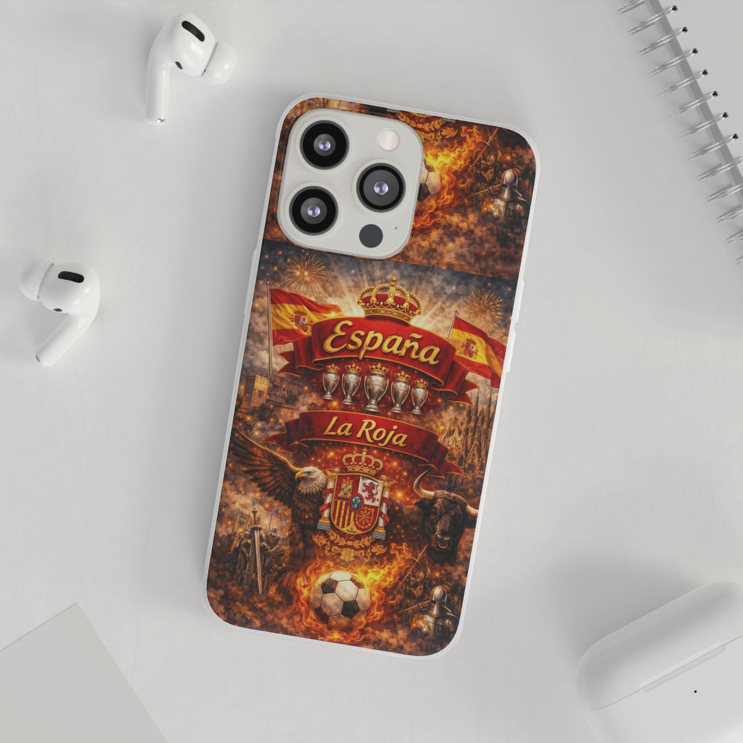 Spain La Roja Soccer Phone Case — España Football Flexi Case