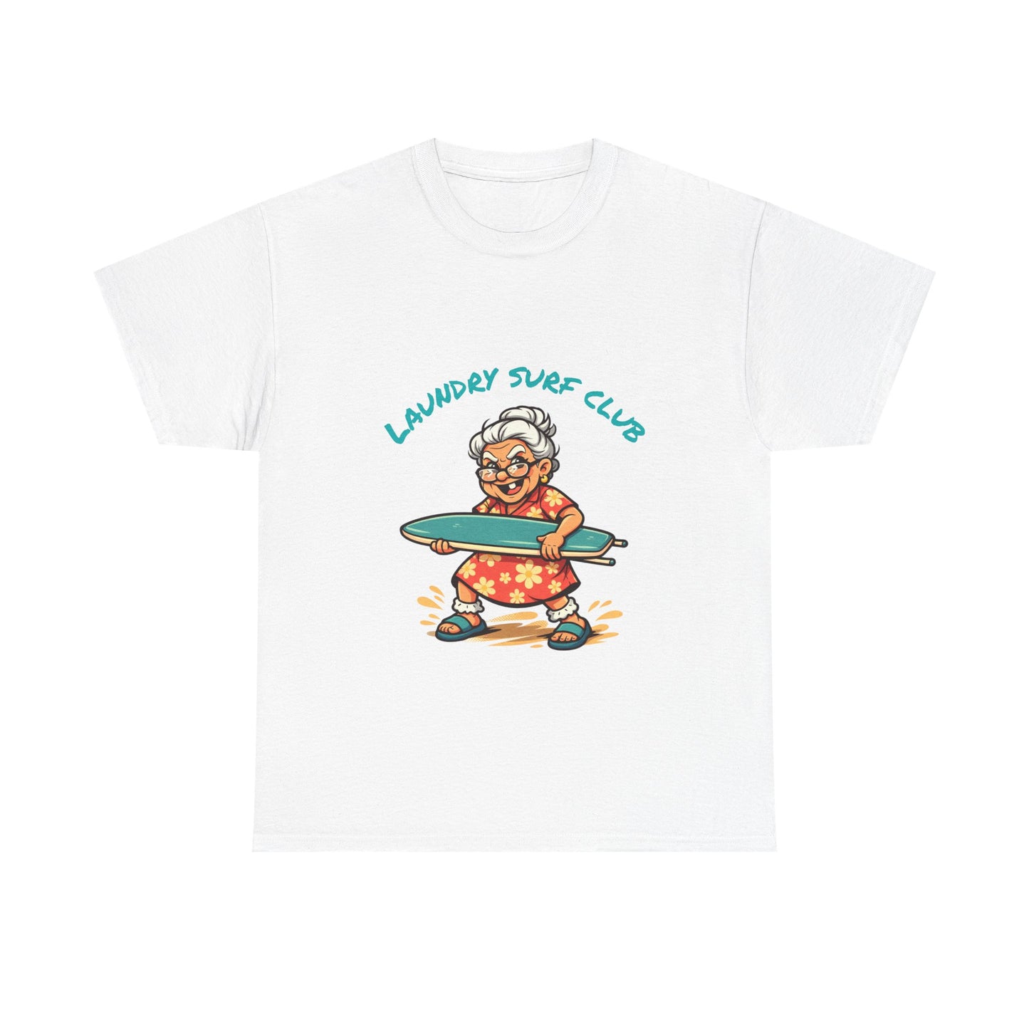 Laundry Surf Club T‑Shirt — Retro Grandma Surfing Graphic Tee