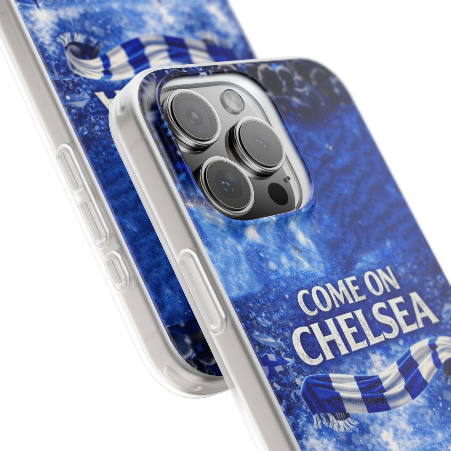 Chelsea Football Phone Case — “Come On Chelsea” Blue Fan Flexi Case