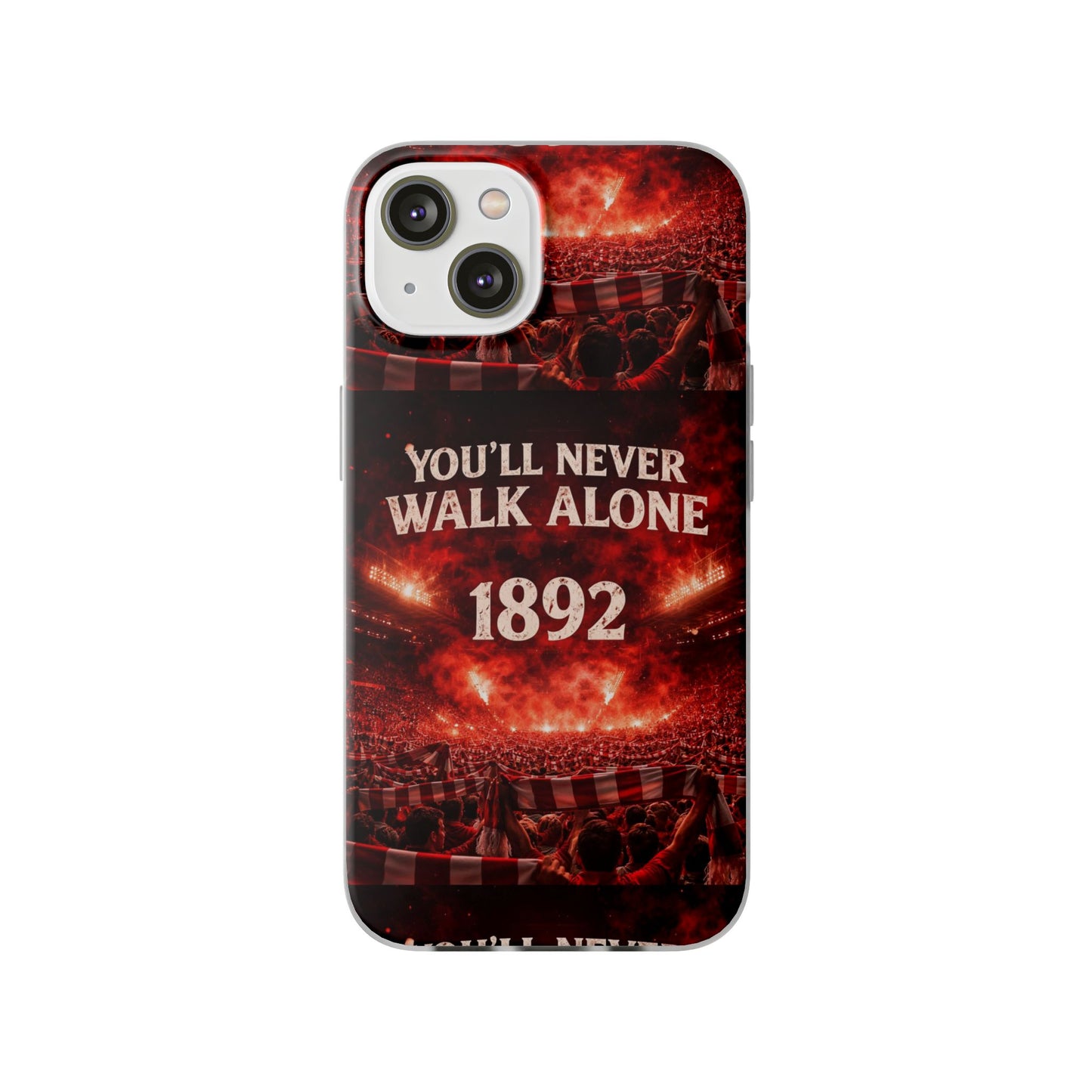 Funda flexible para teléfono «You'll Never Walk Alone 1892» para aficionados al fútbol