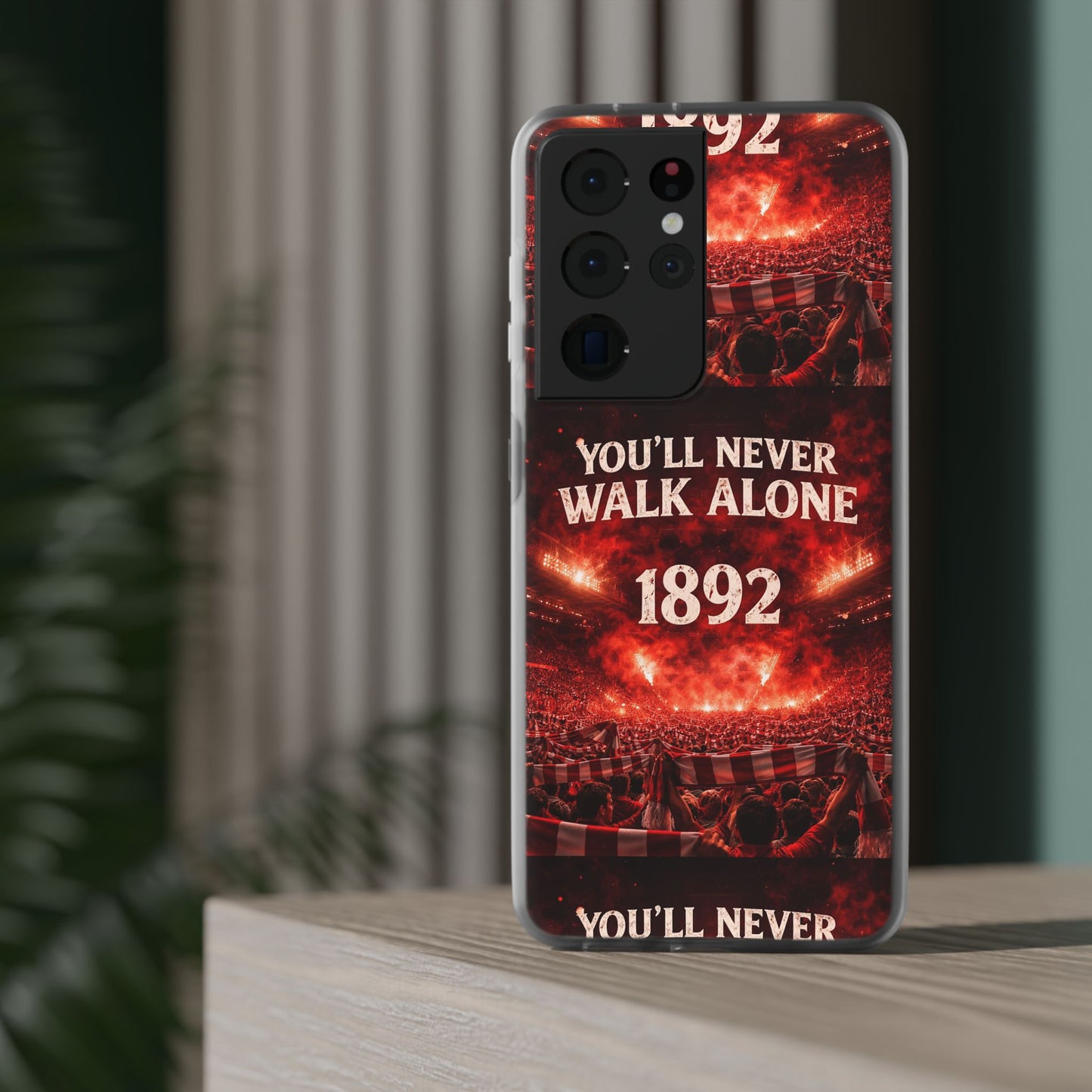 Funda flexible para teléfono «You'll Never Walk Alone 1892» para aficionados al fútbol