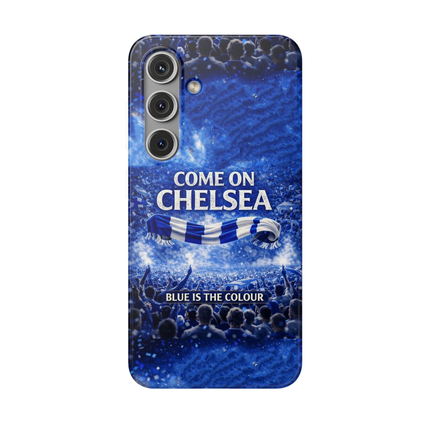 Chelsea Football Phone Case — “Come On Chelsea” Blue Fan Flexi Case