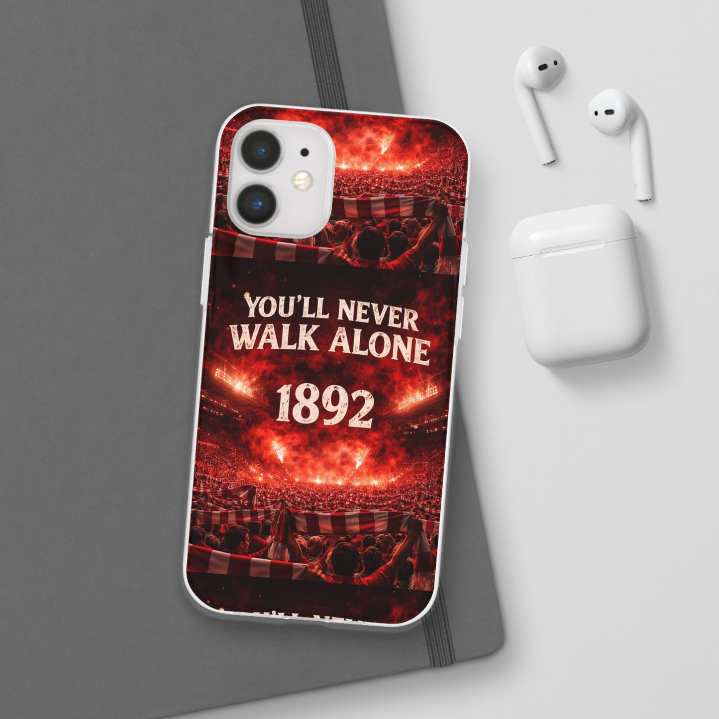 Funda flexible para teléfono «You'll Never Walk Alone 1892» para aficionados al fútbol