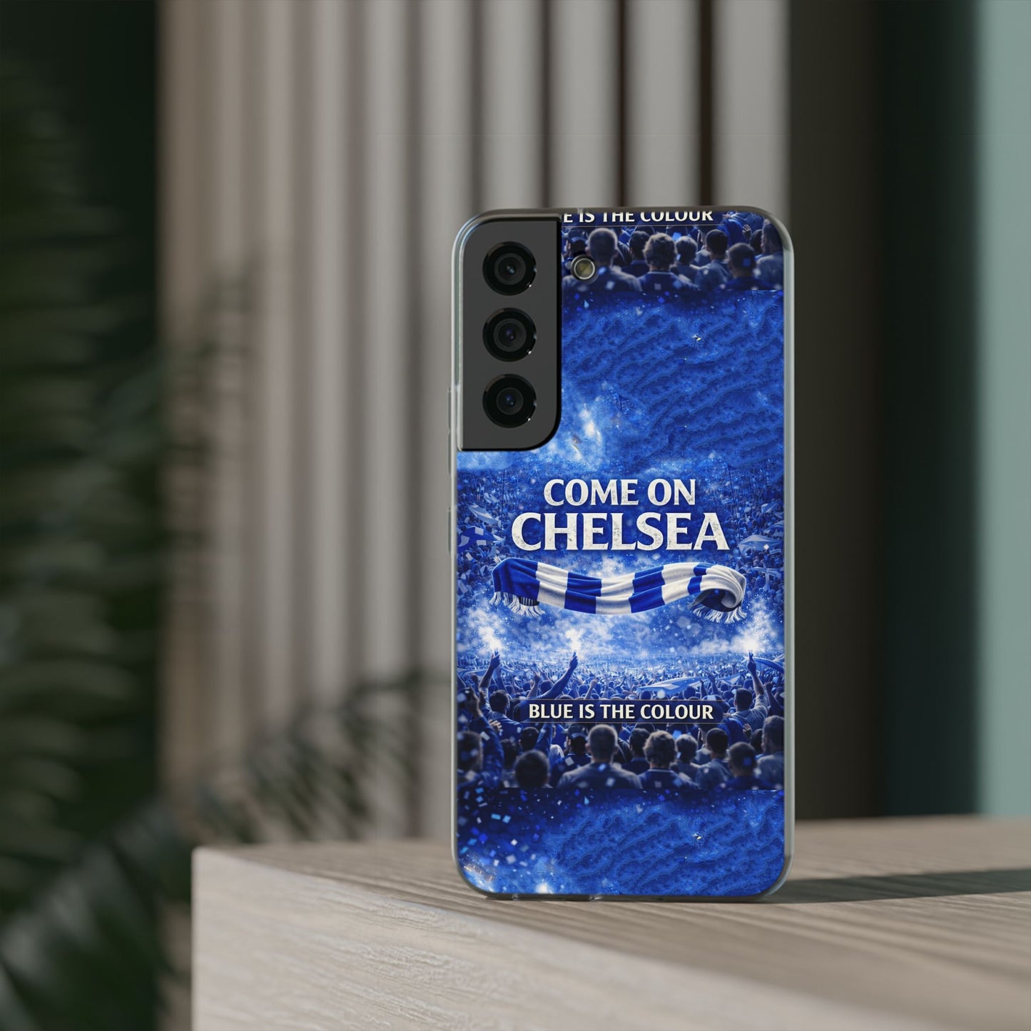Chelsea Football Phone Case — “Come On Chelsea” Blue Fan Flexi Case