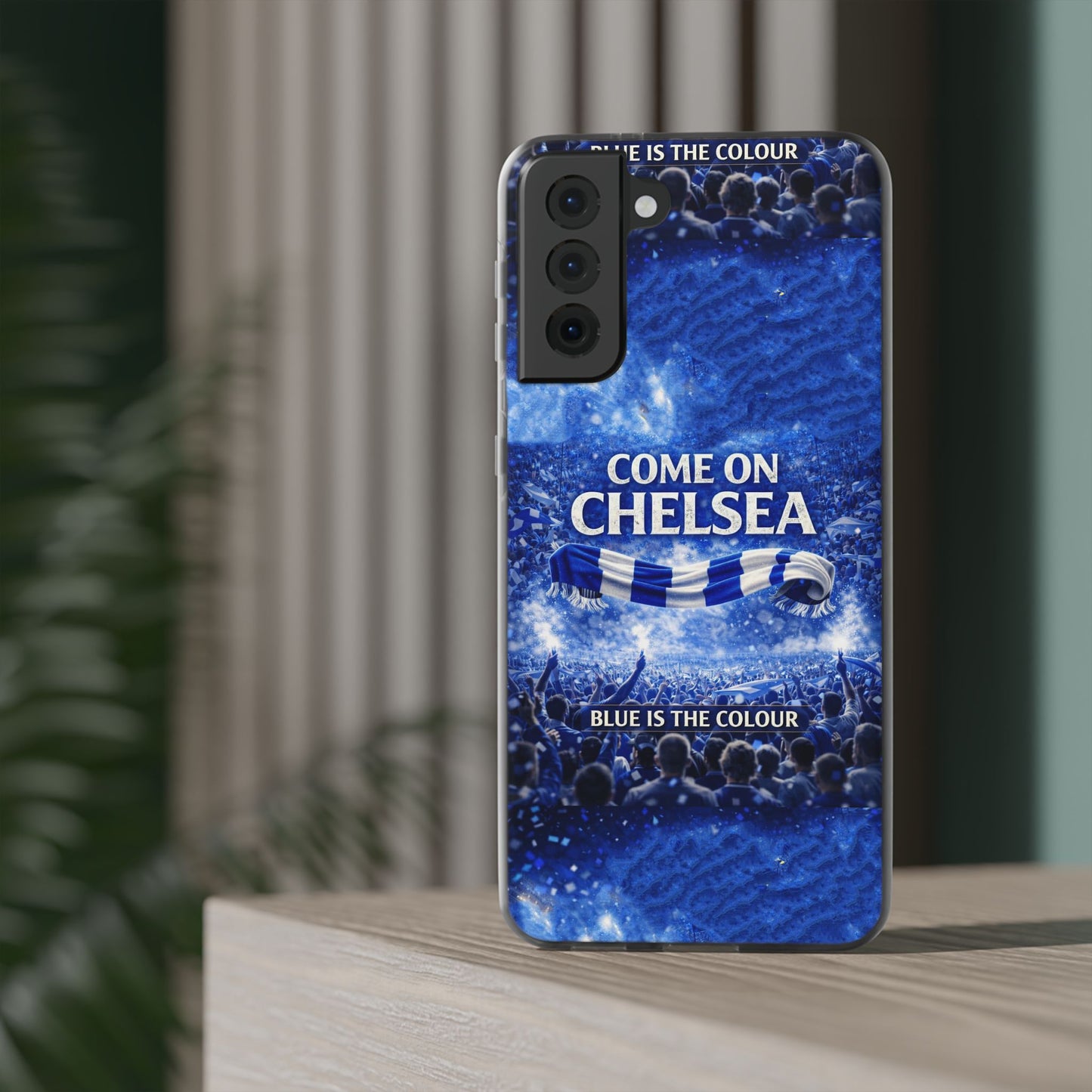 Chelsea Football Phone Case — “Come On Chelsea” Blue Fan Flexi Case