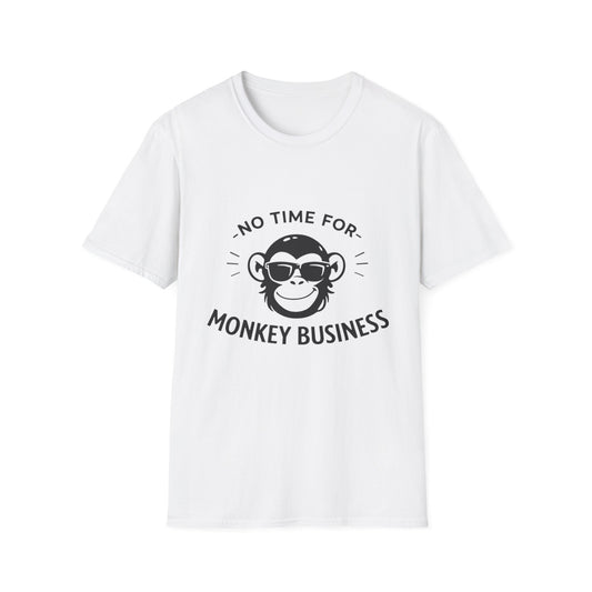 No Time For Monkey Business T-Shirt — Funny Sunglasses Monkey Graphic Tee
