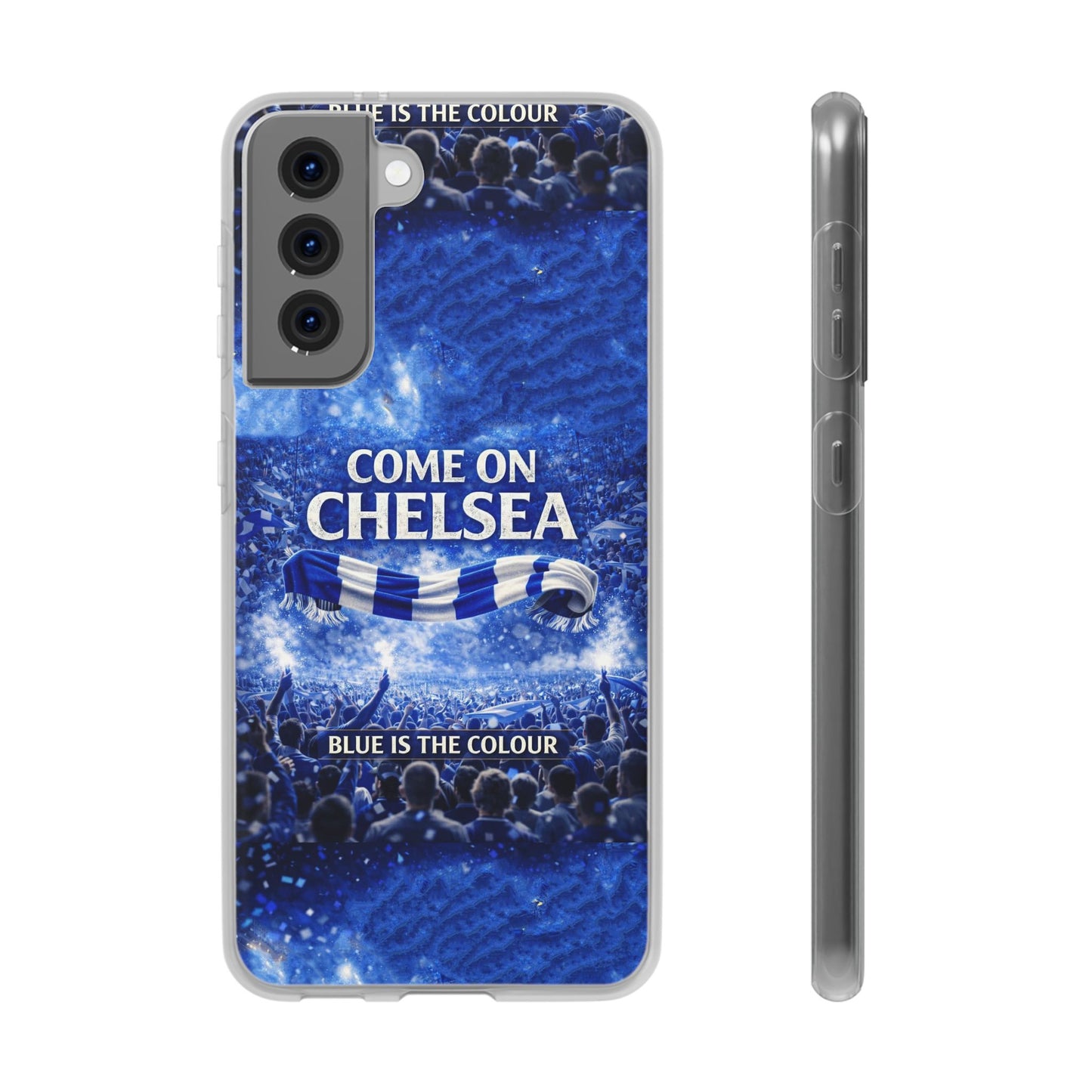 Chelsea Football Phone Case — “Come On Chelsea” Blue Fan Flexi Case
