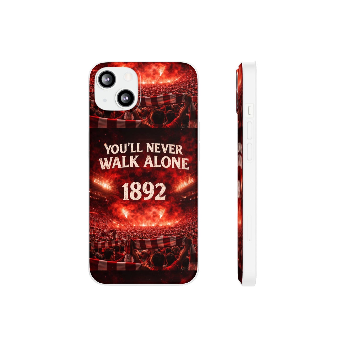 Funda flexible para teléfono «You'll Never Walk Alone 1892» para aficionados al fútbol