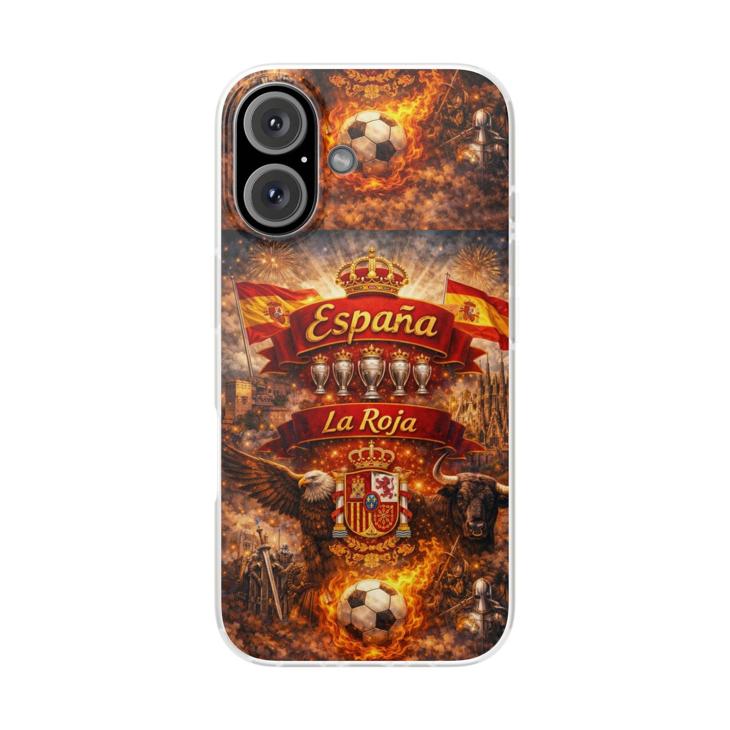 Spain La Roja Soccer Phone Case — España Football Flexi Case