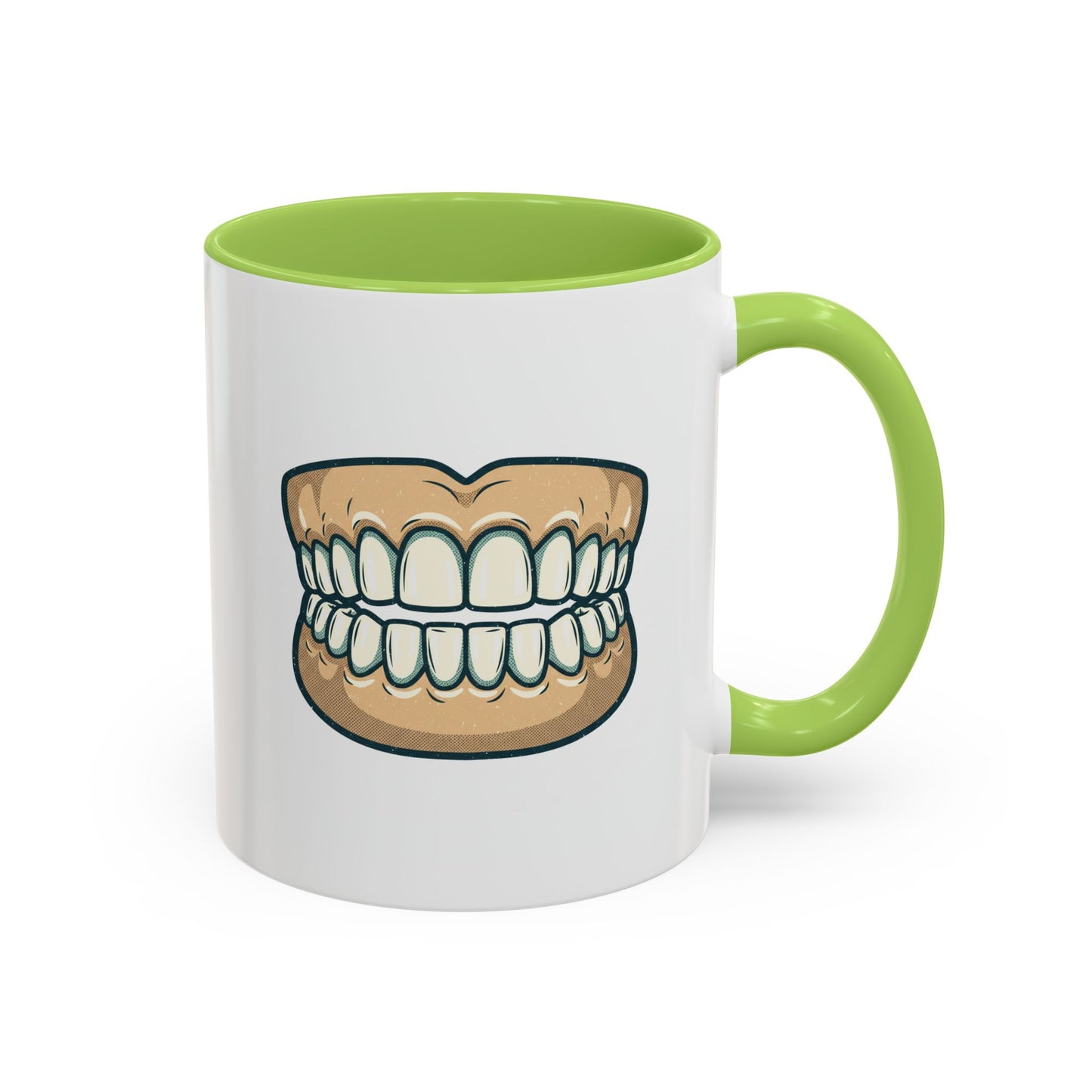 Taza de café "Dentaduras que rechinan" — Divertida taza con ilustración dental