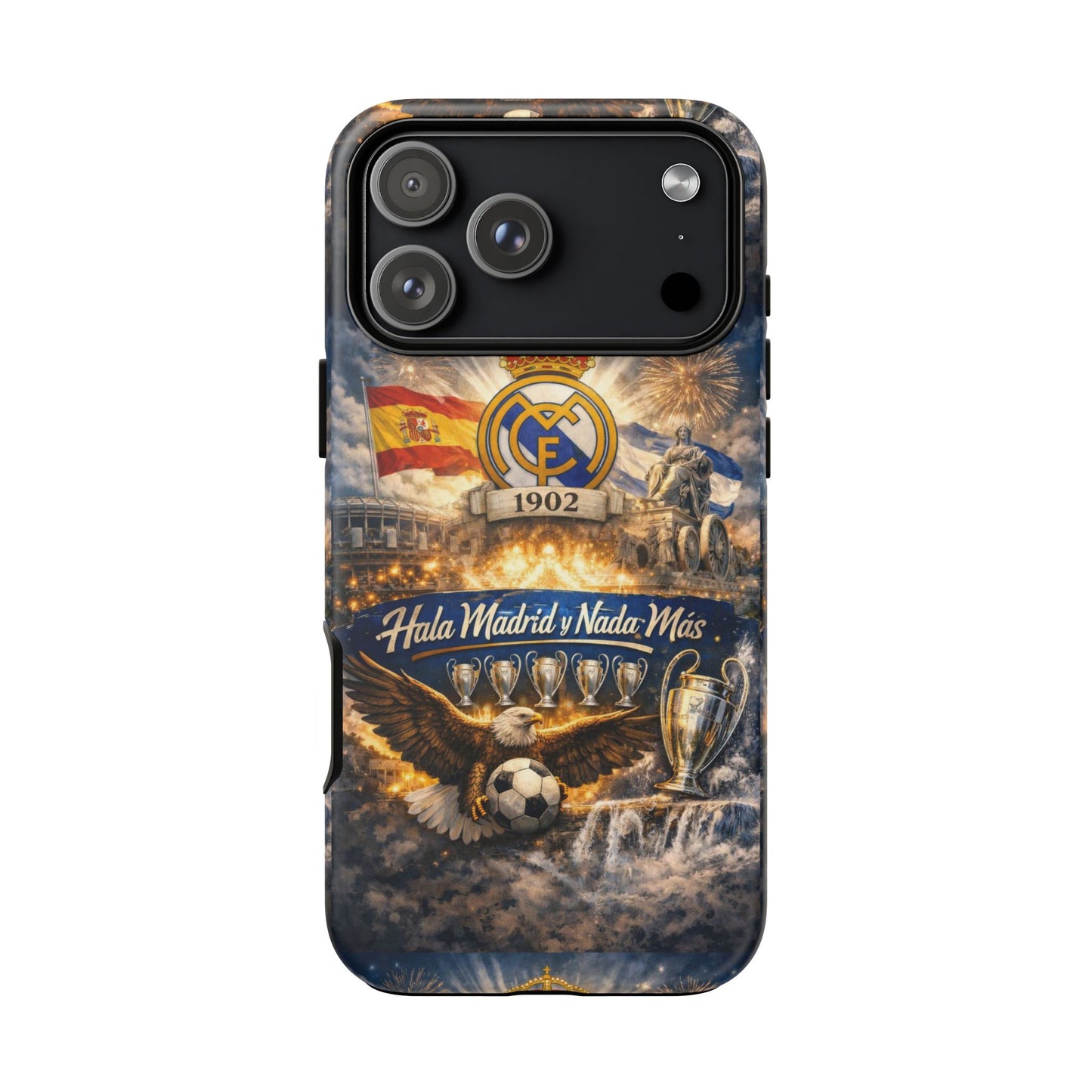 Funda para teléfono Real Madrid – Funda protectora de fútbol "Hala Madrid y Nada Más"